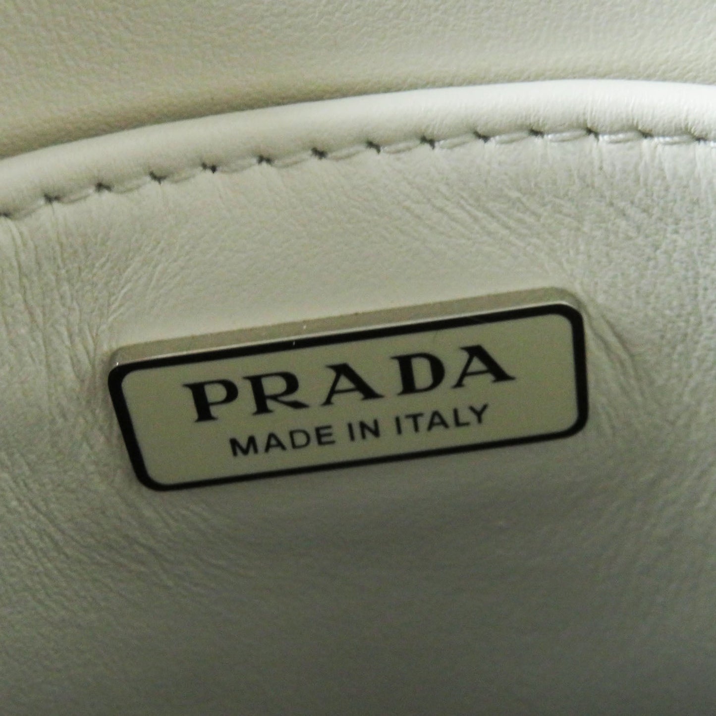 PRADA Shoulder Bag 1BA331 leather BIANCO Small Brushed Leather