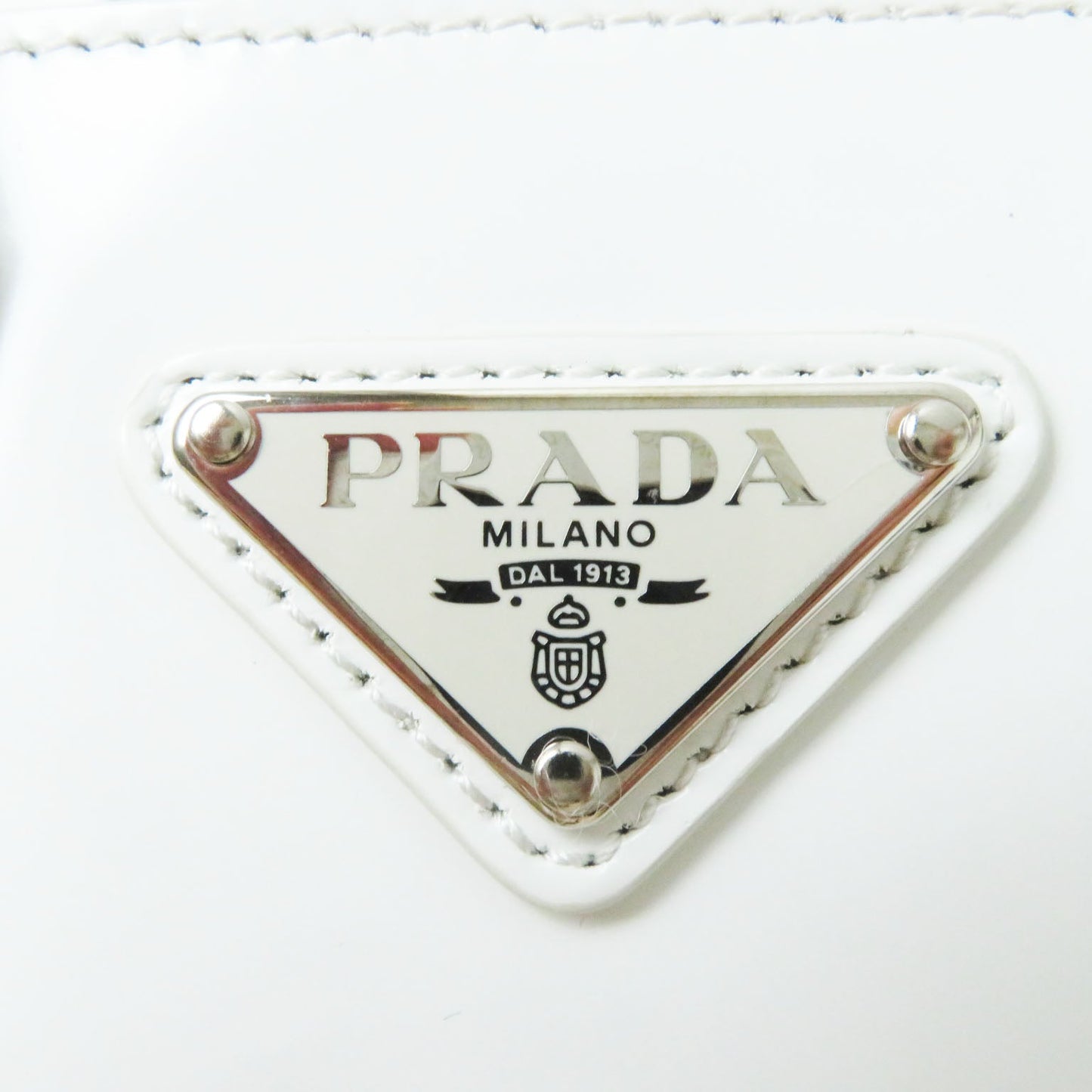 PRADA Shoulder Bag 1BA331 leather BIANCO Small Brushed Leather