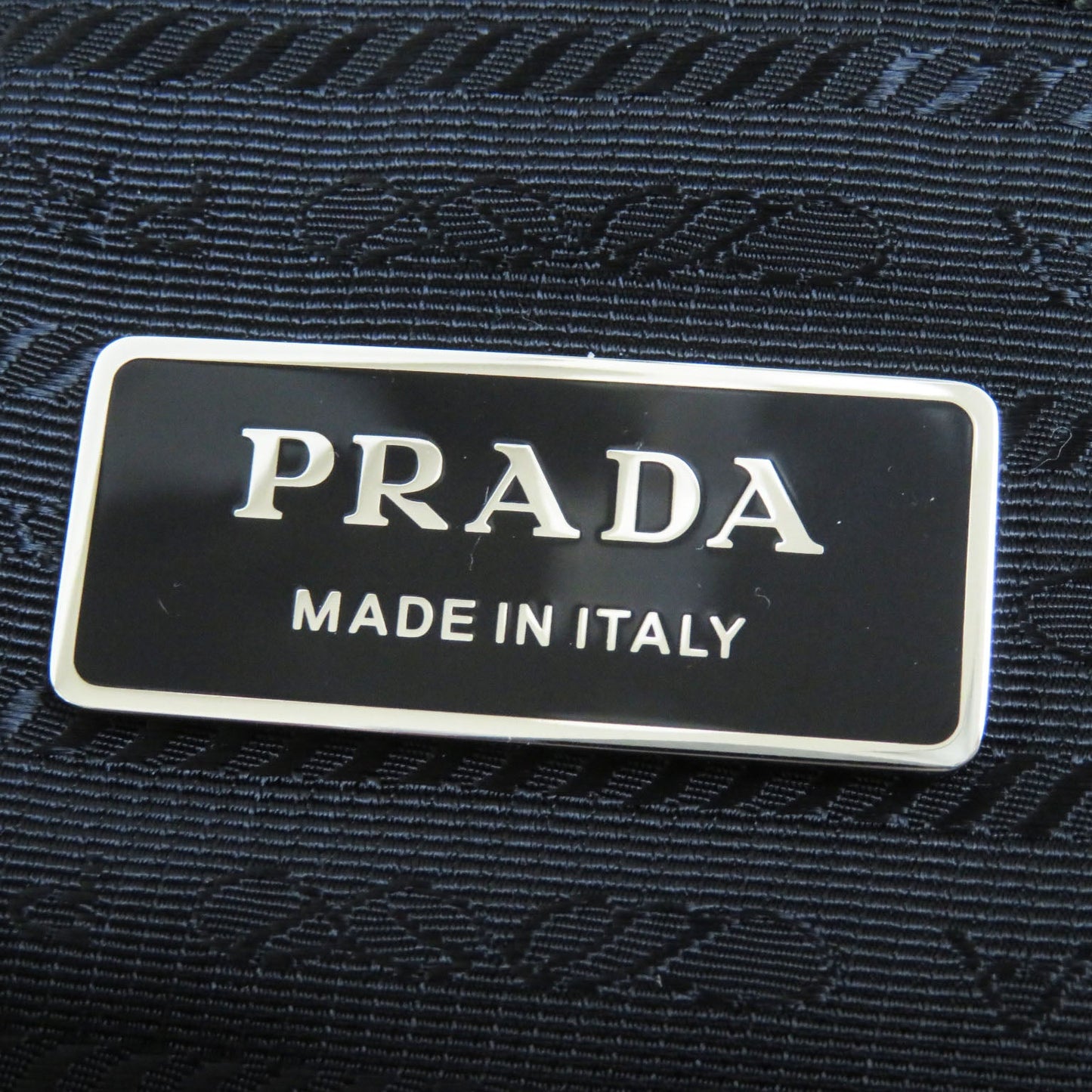 PRADA Tote Bag 1BG130 pile White Black , BIANCO NERO SPUGNA
