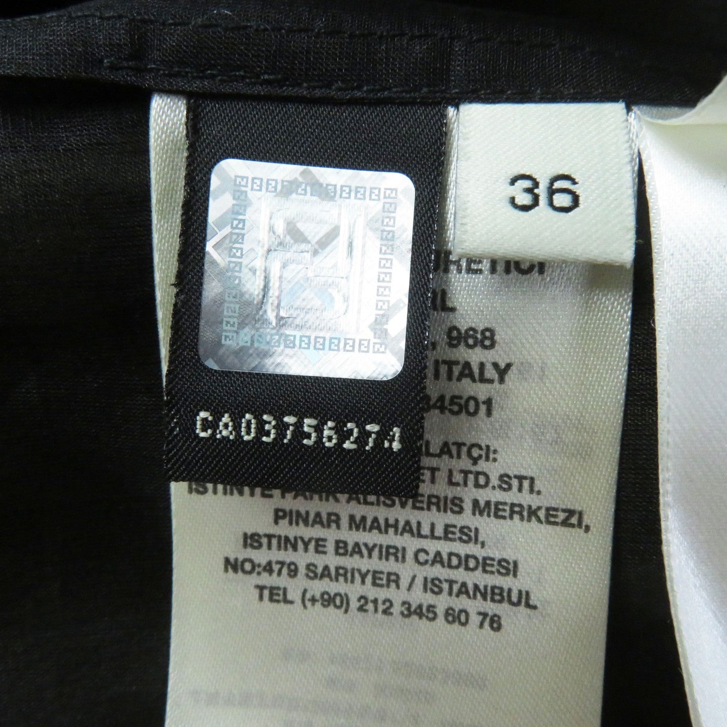 FENDI flare skirt FQ6560 Nylon Black green 36