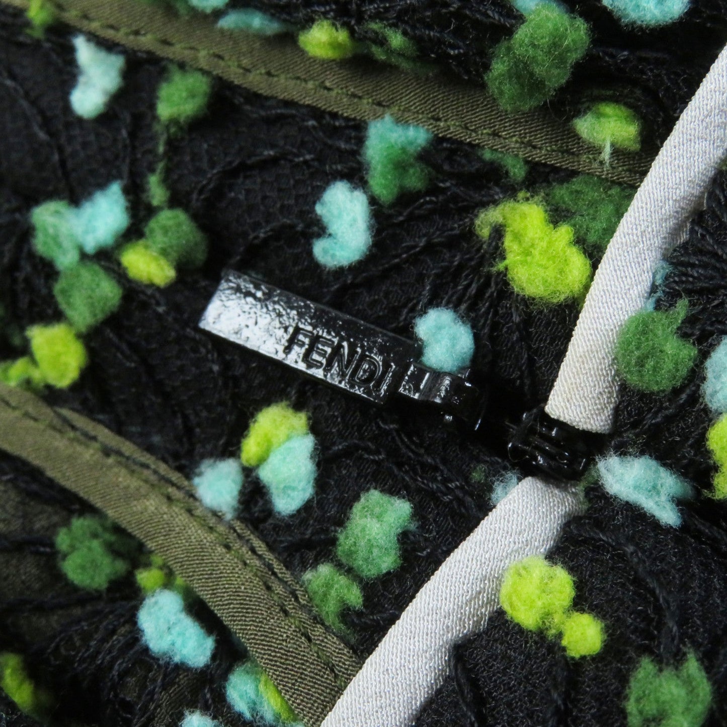 FENDI flare skirt FQ6560 Nylon Black green 36