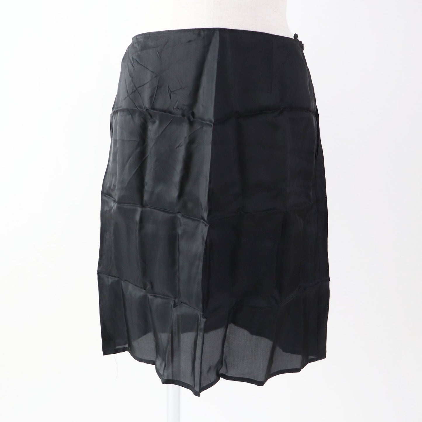 PRADA Pleated skirt P1320 wool pink black white 40