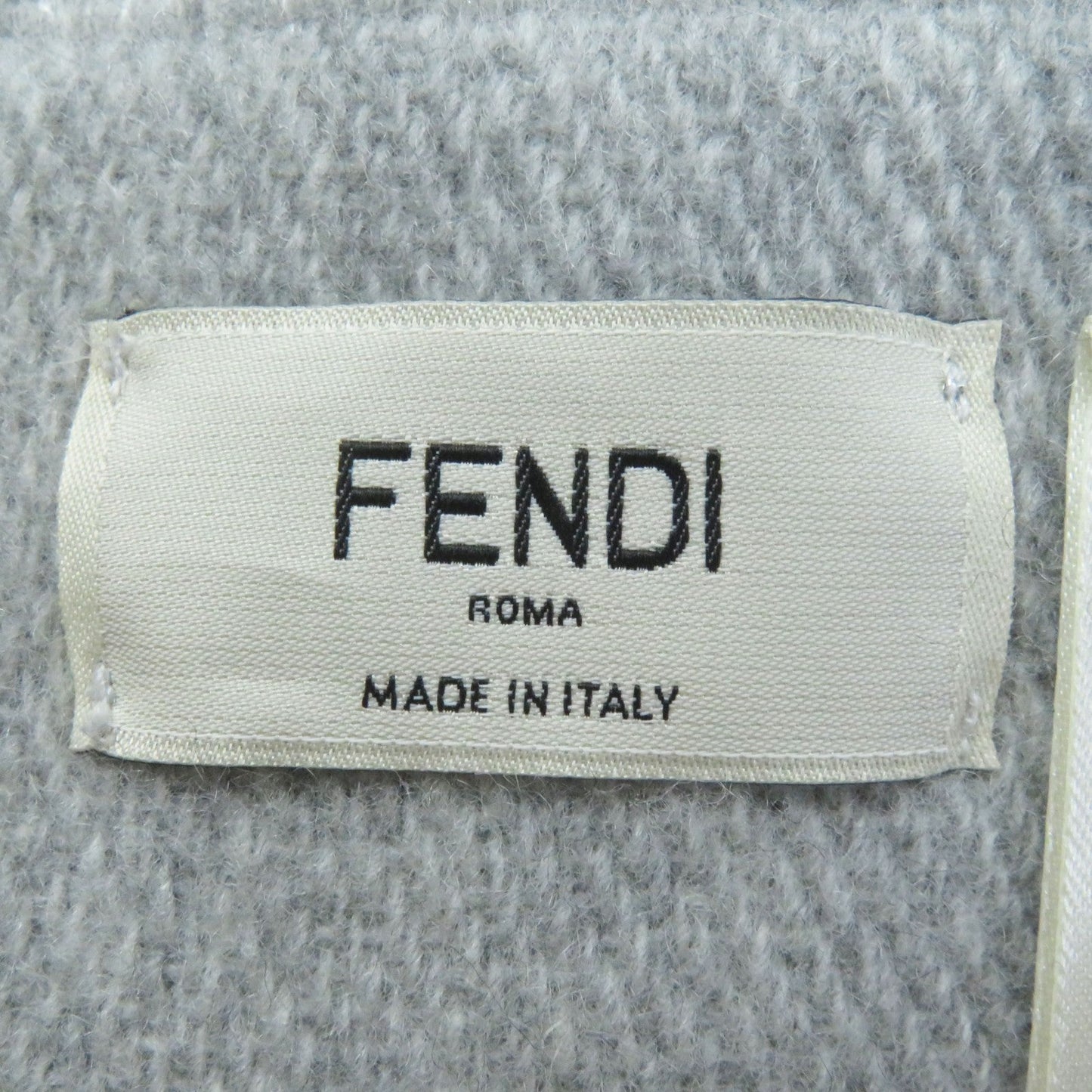 FENDI Scarf Main: 60% wool, 23% cashmere, 13% rayon, 4% metal fiber Light Gray Silver FXT485 AROQ TU Women Used
