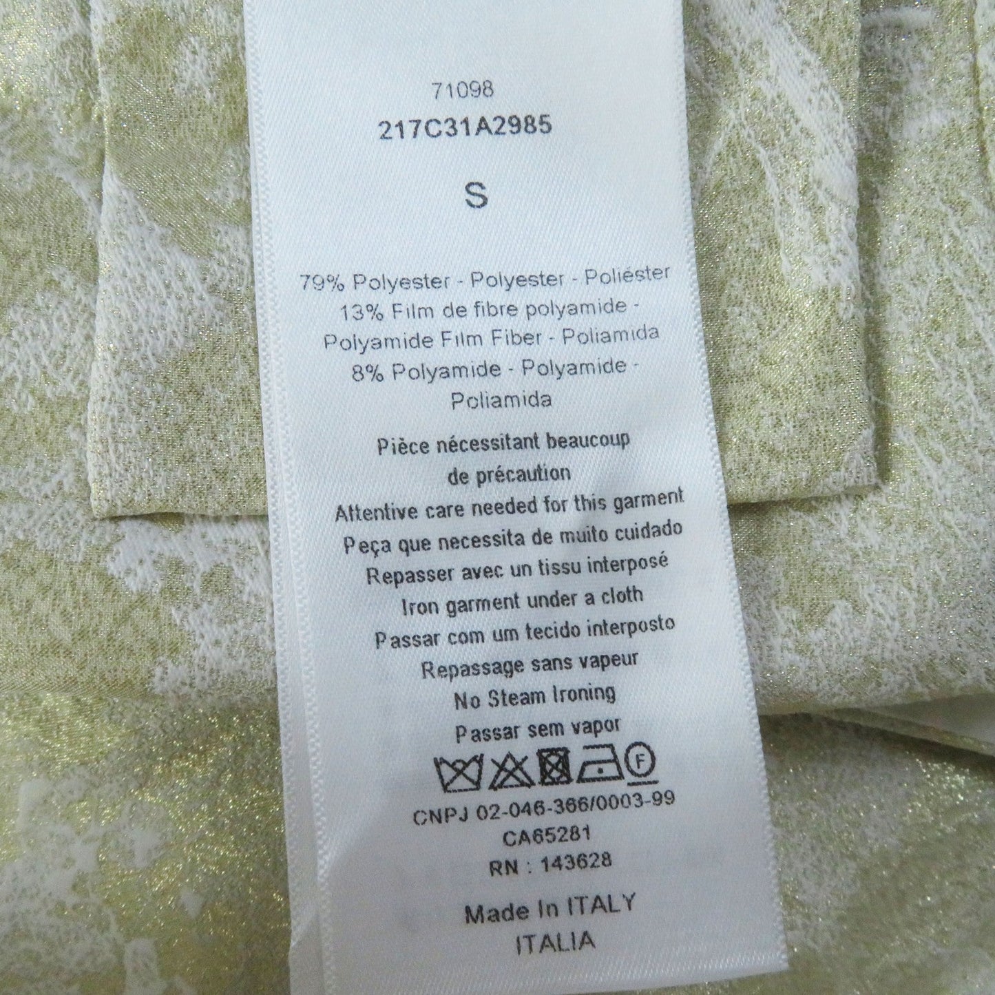 Christian Dior Nylon jacket 217C31A2985 polyester light beige gold Toile de Jouy Windbreaker S