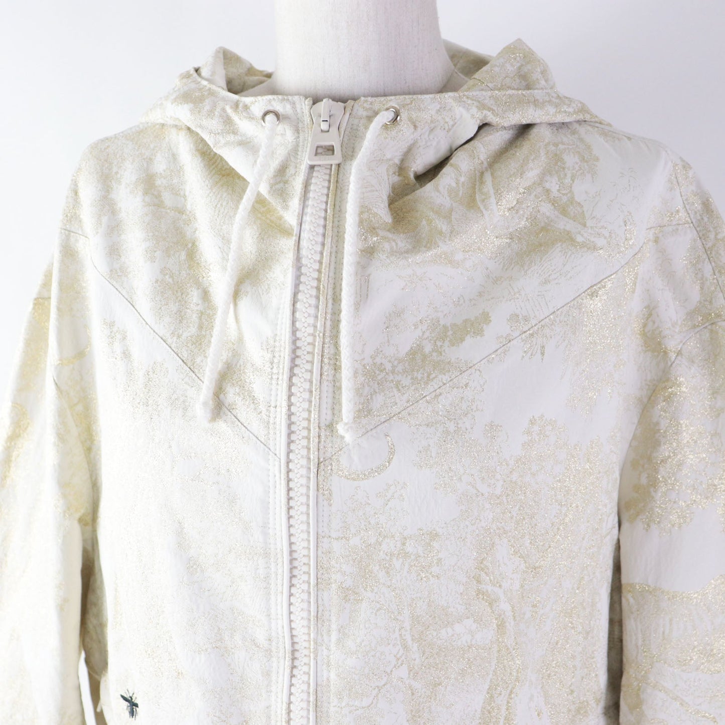 Christian Dior Nylon jacket 217C31A2985 polyester light beige gold Toile de Jouy Windbreaker S