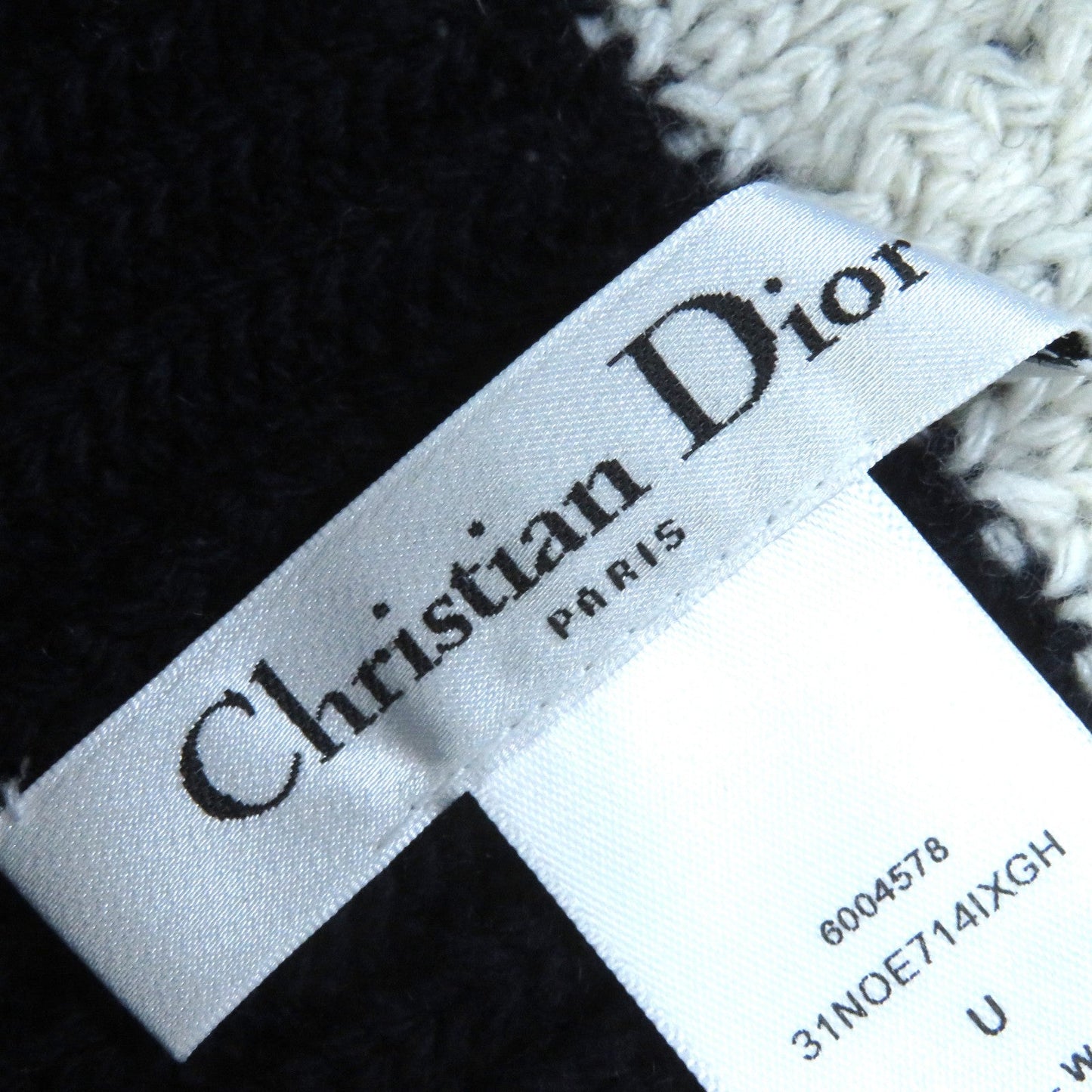 Christian Dior Knit cap 31NOE714IXGH wool Navy white