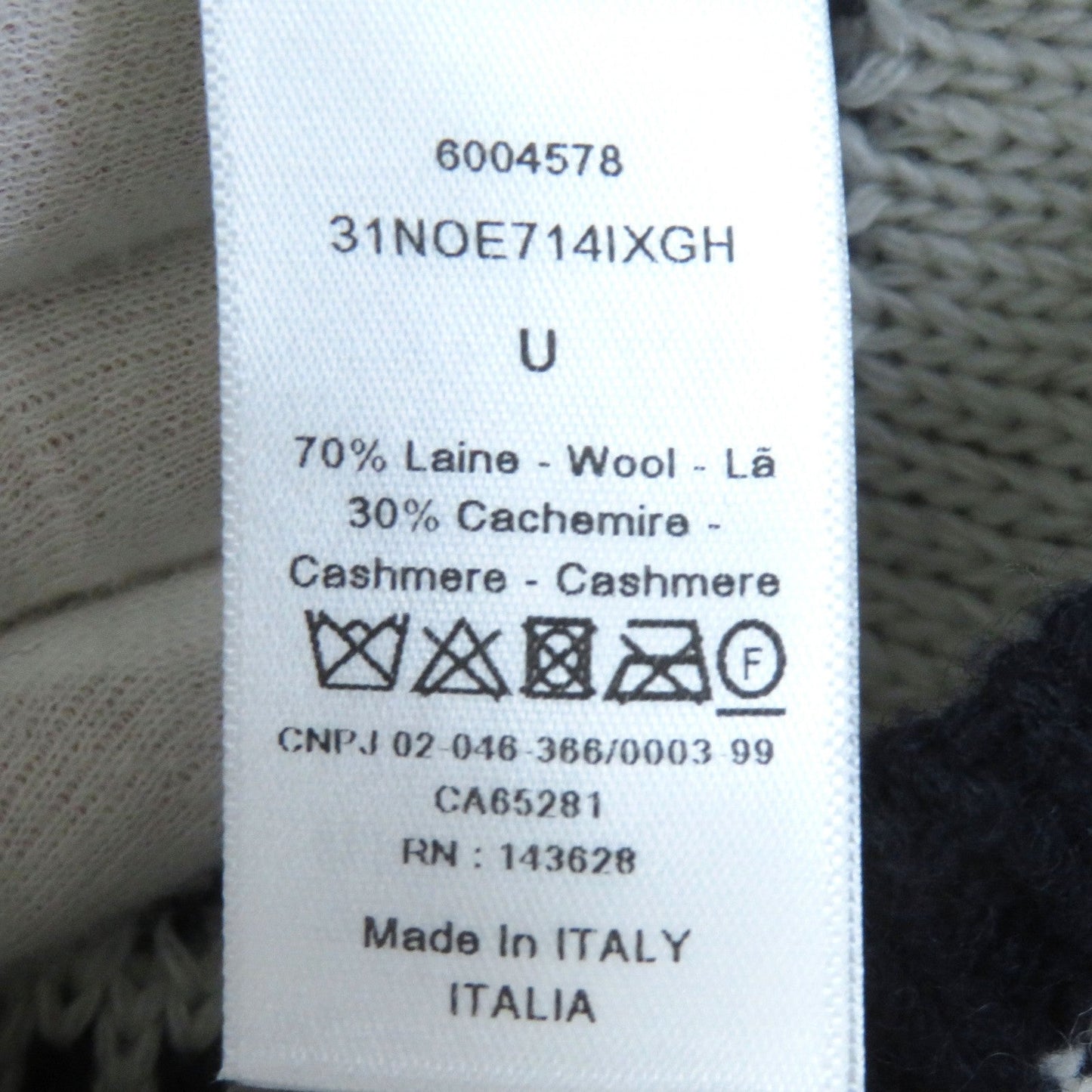 Christian Dior Knit cap 31NOE714IXGH wool Navy white
