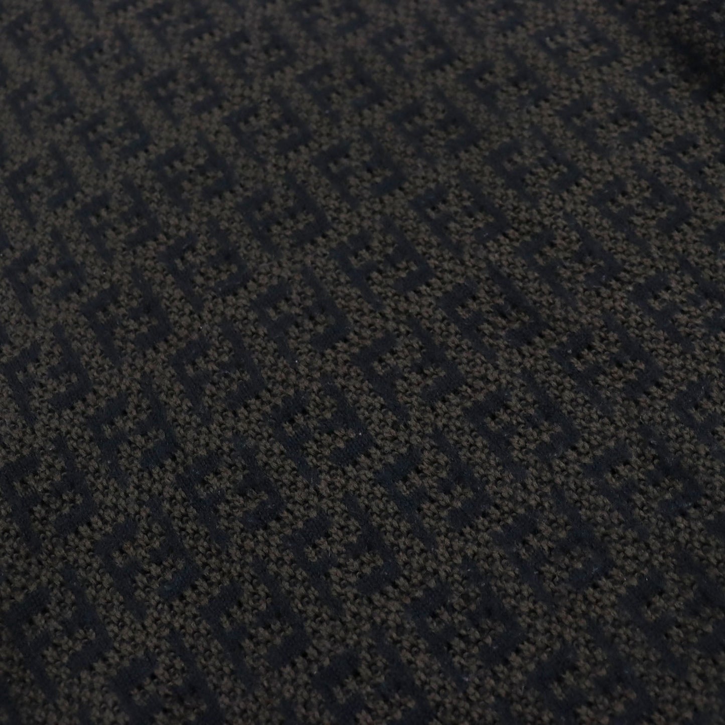 FENDI knit FZX034 AKFS wool Brown black GIROCOLLO FF DETAIL KNIT 54