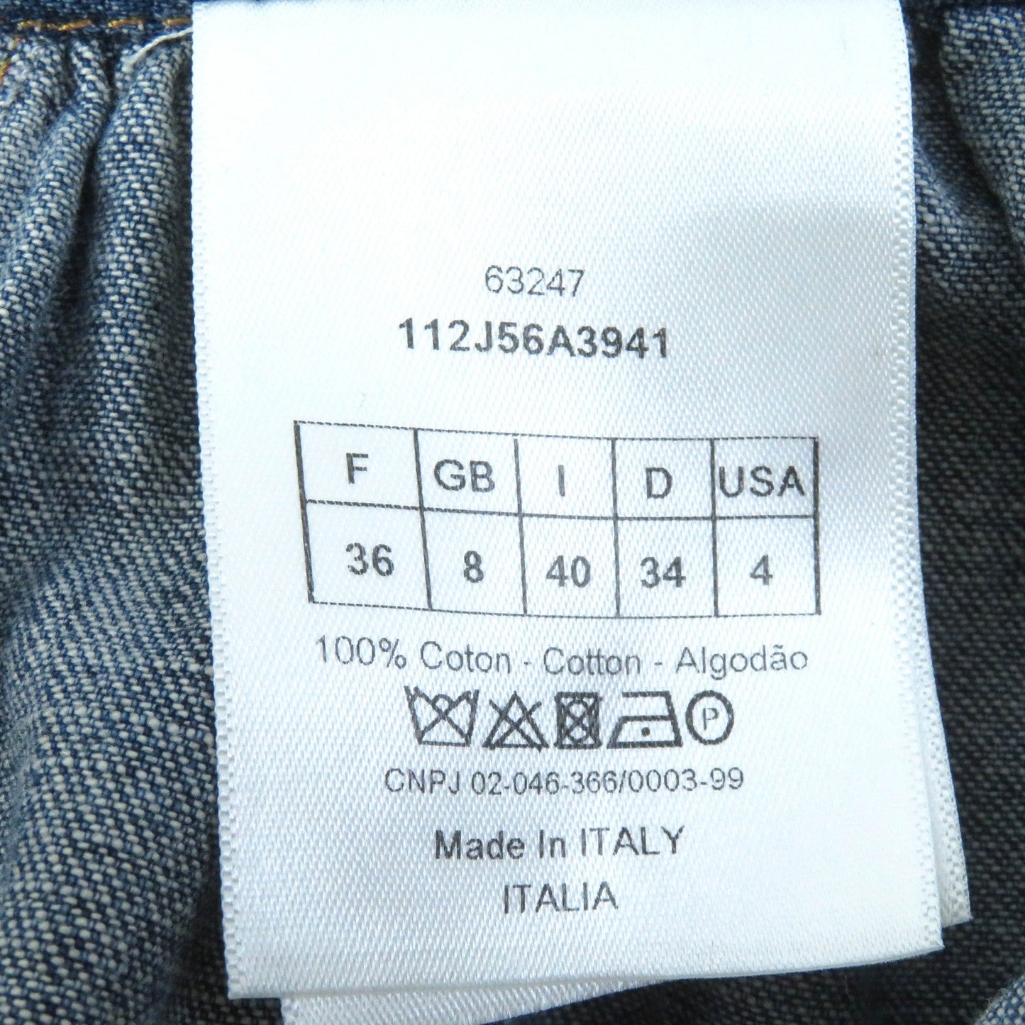 Christian Dior flare skirt 112J56A3941 cotton Indigo blue 40