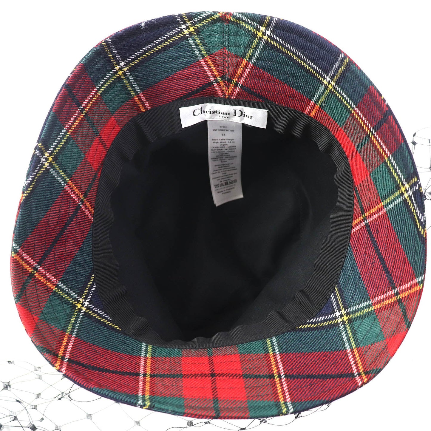 Christian Dior hat 95TDD923G107 wool Red navy green 58
