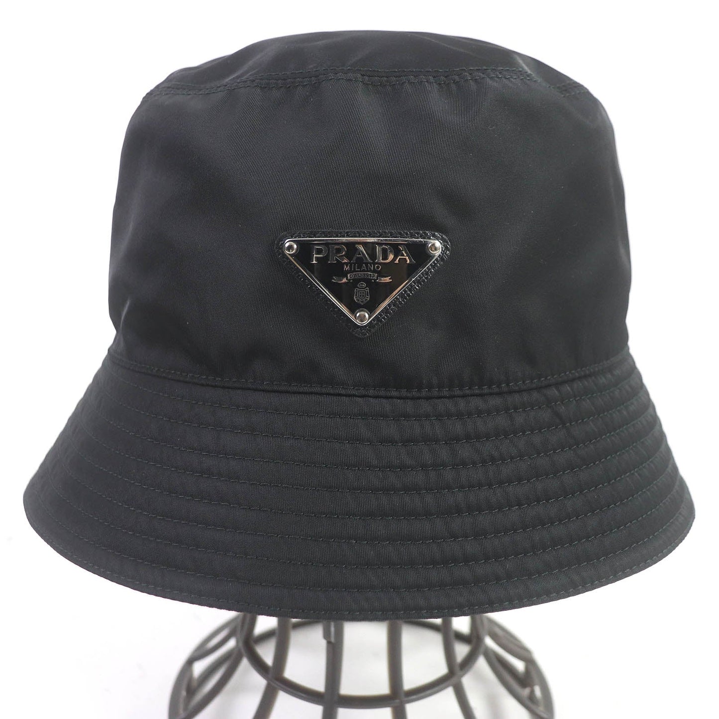 PRADA hat 2HC137 recycled polyamide black L