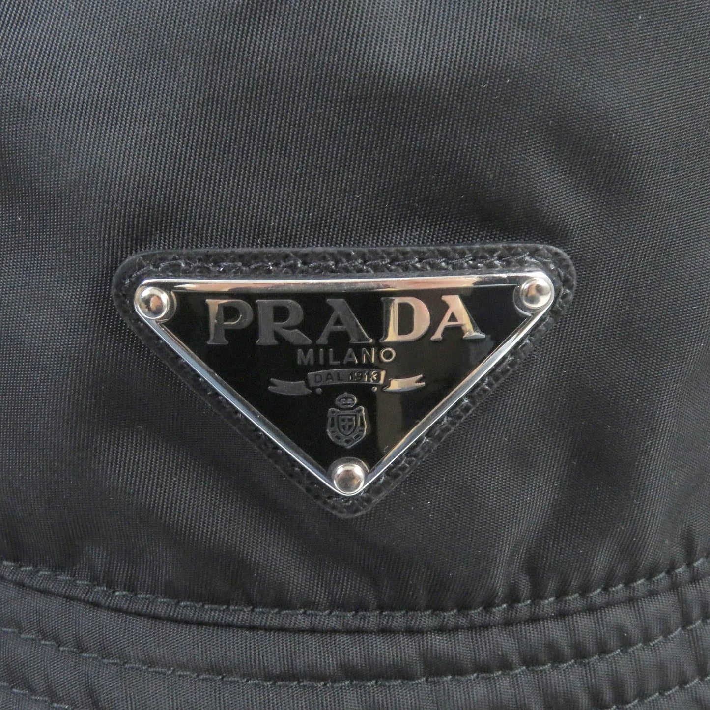 PRADA hat 2HC137 recycled polyamide black L