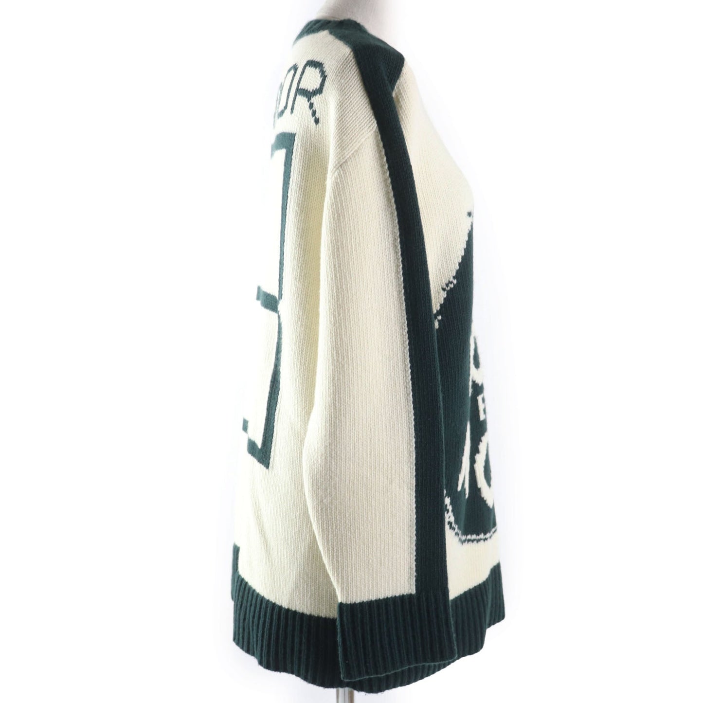 Christian Dior sweater 854S19AM019 wool Ivory green J ADIOR 8 Miss DIOR NON NON 38