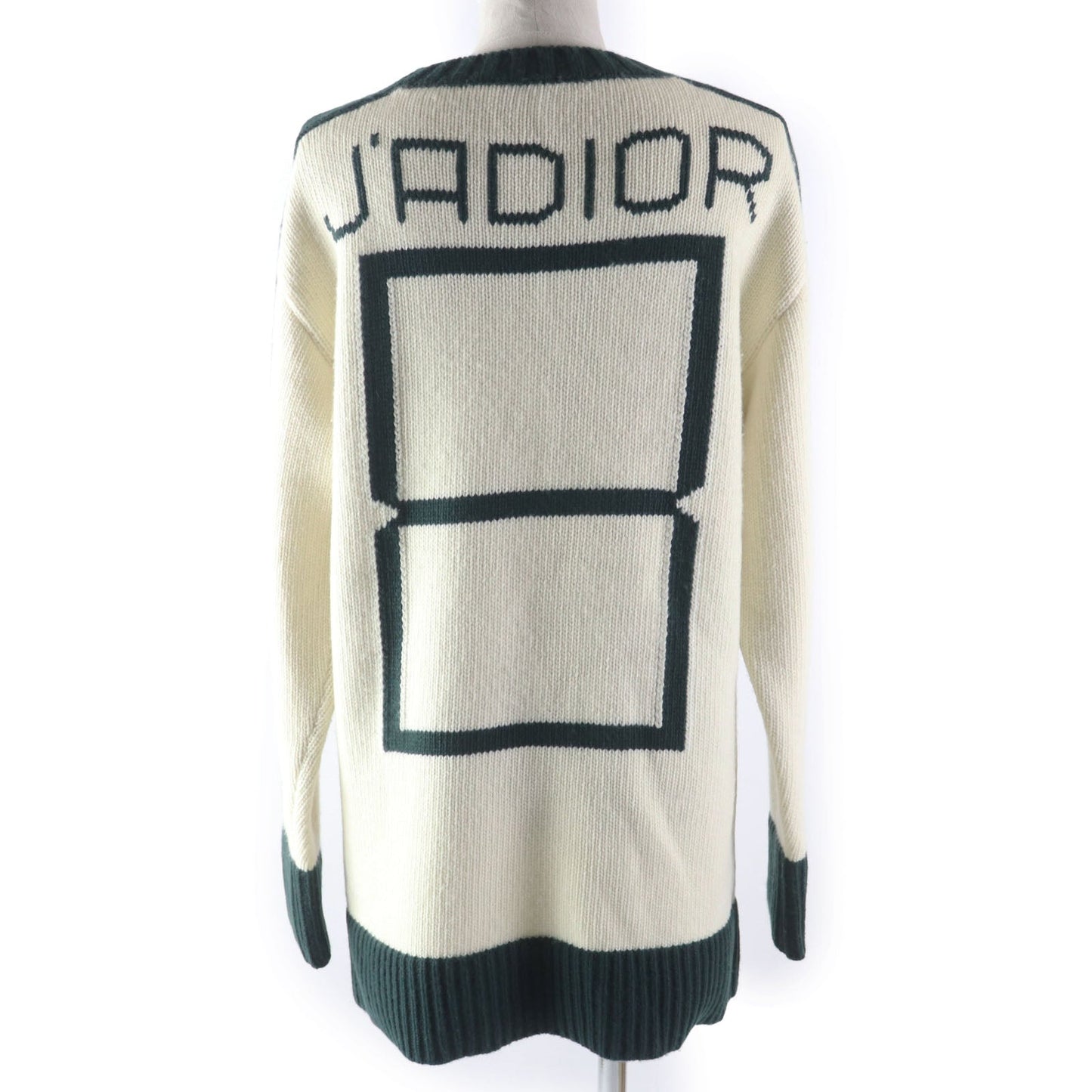 Christian Dior sweater 854S19AM019 wool Ivory green J ADIOR 8 Miss DIOR NON NON 38