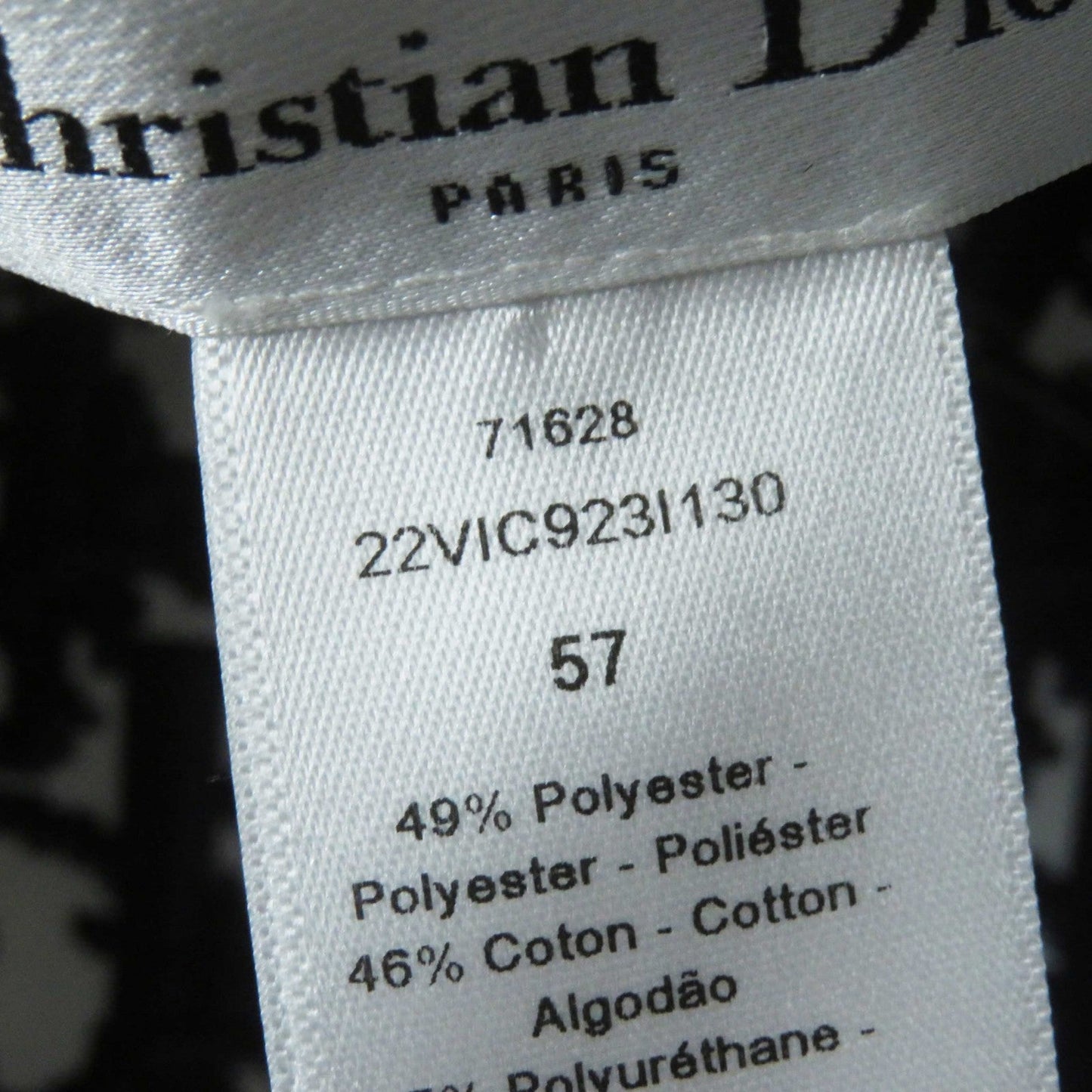 Christian Dior hat 22VIC923I130 polyester Navy white D-LITTLE VICHY REVERSIBLE 57