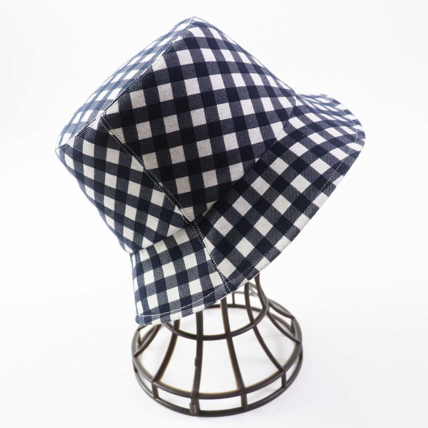 Christian Dior hat 22VIC923I130 polyester Navy white D-LITTLE VICHY REVERSIBLE 57