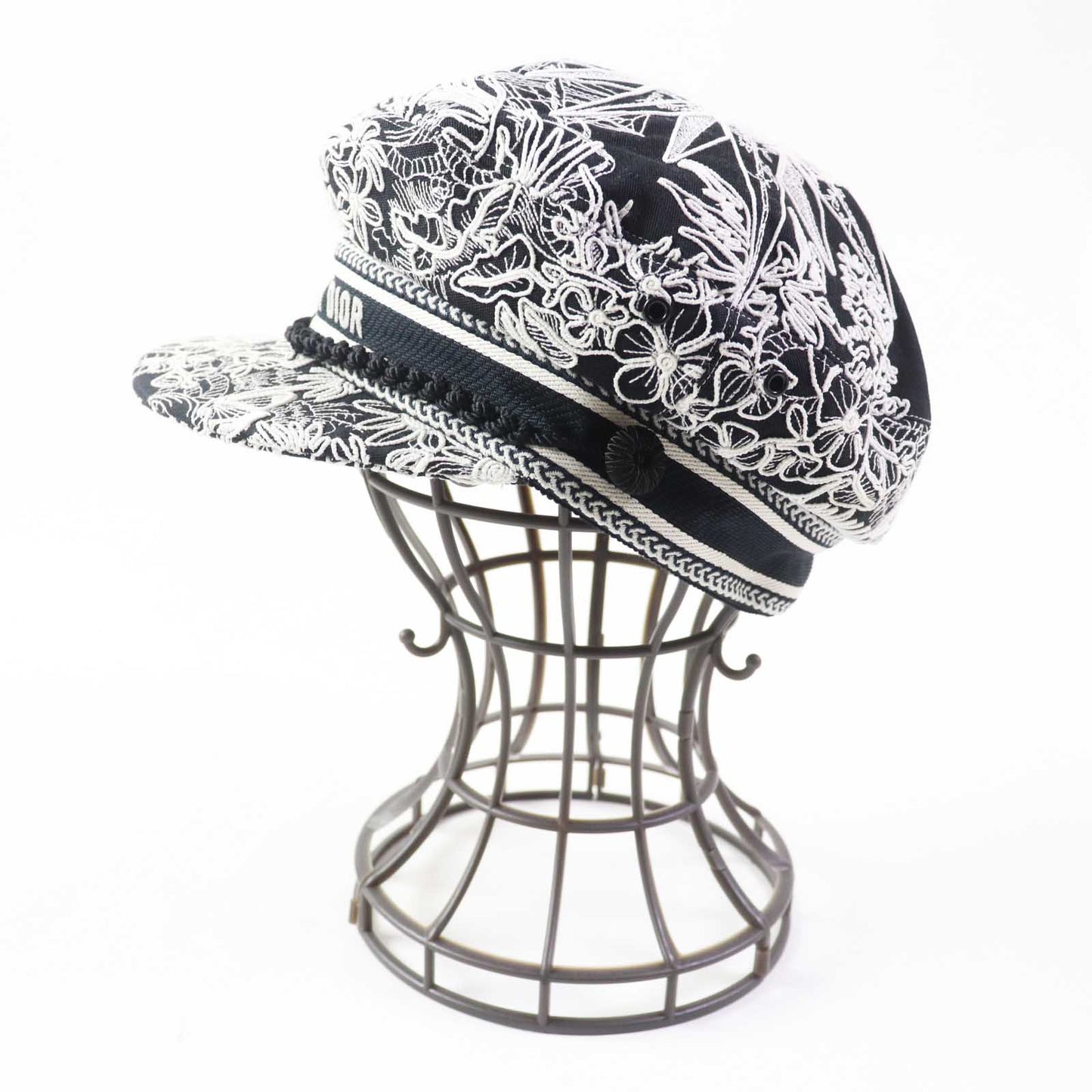 Christian Dior Casquette 31REV920X131 cotton Black White 58