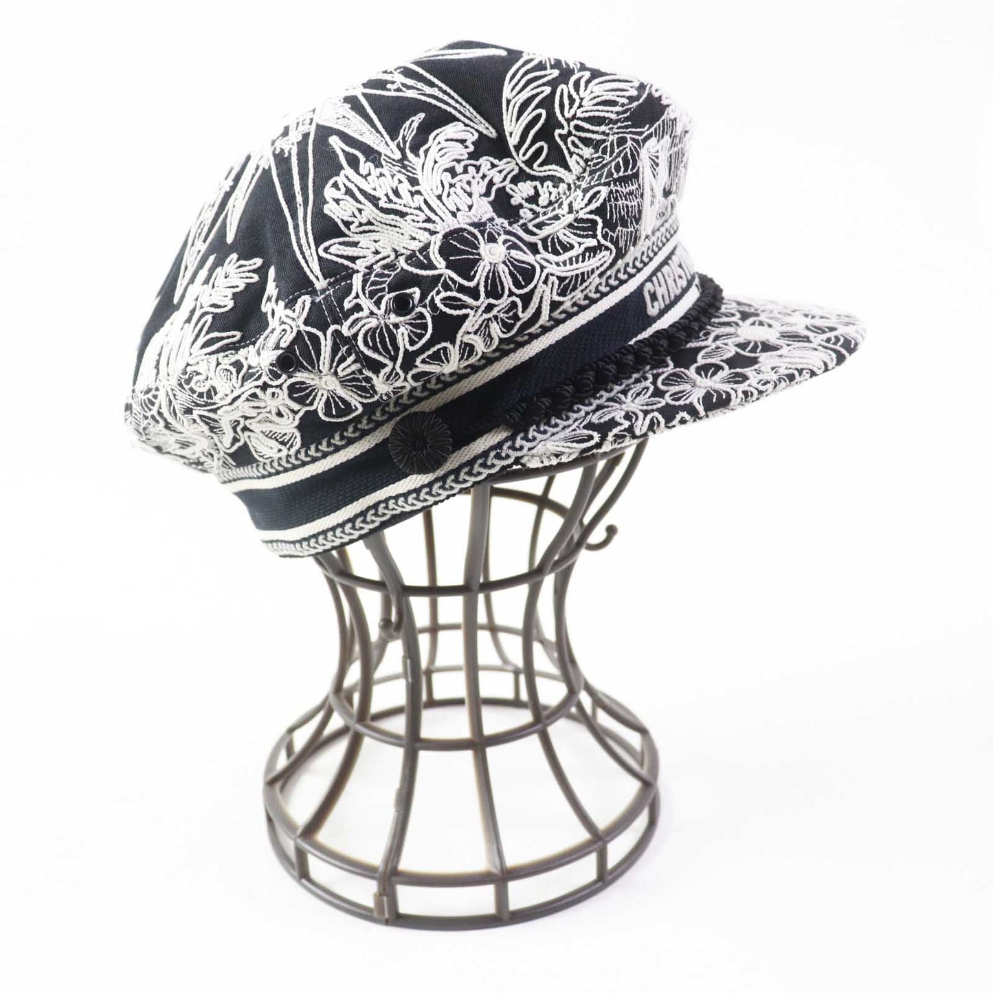 Christian Dior Casquette 31REV920X131 cotton Black White 58