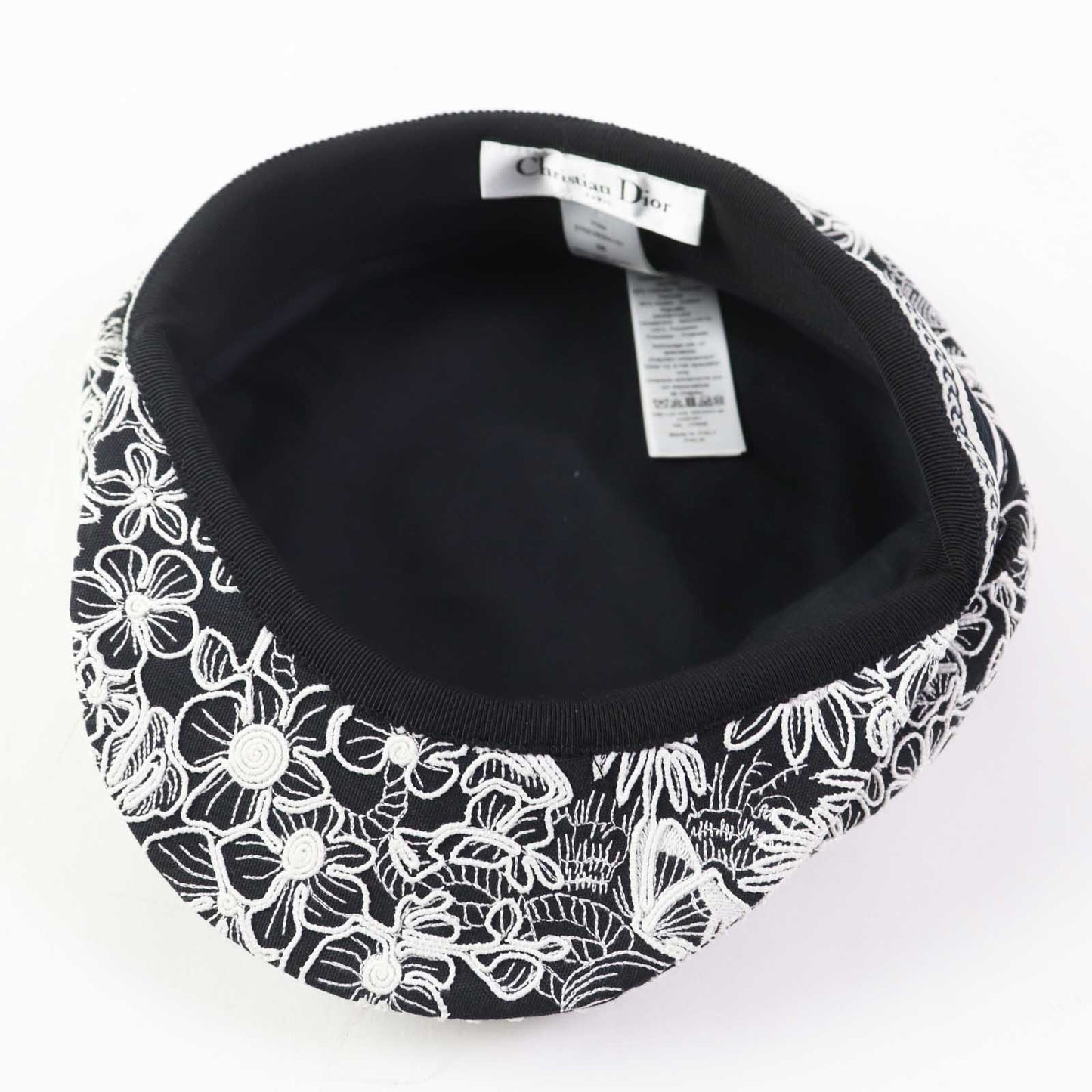 Christian Dior Casquette 31REV920X131 cotton Black White 58
