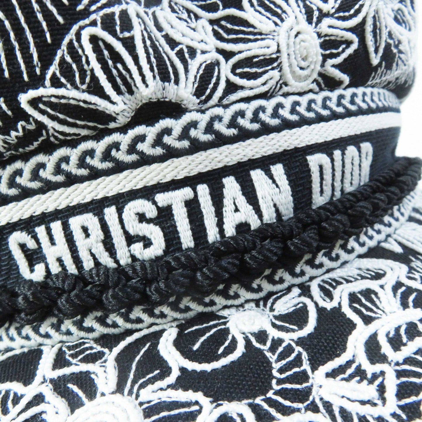 Christian Dior Casquette 31REV920X131 cotton Black White 58