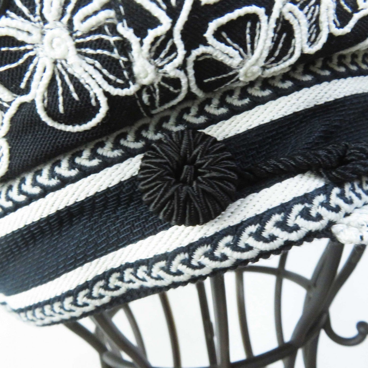 Christian Dior Casquette 31REV920X131 cotton Black White 58