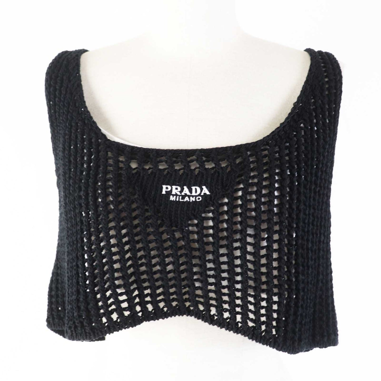PRADA Tank top P29980 cotton Black White 36