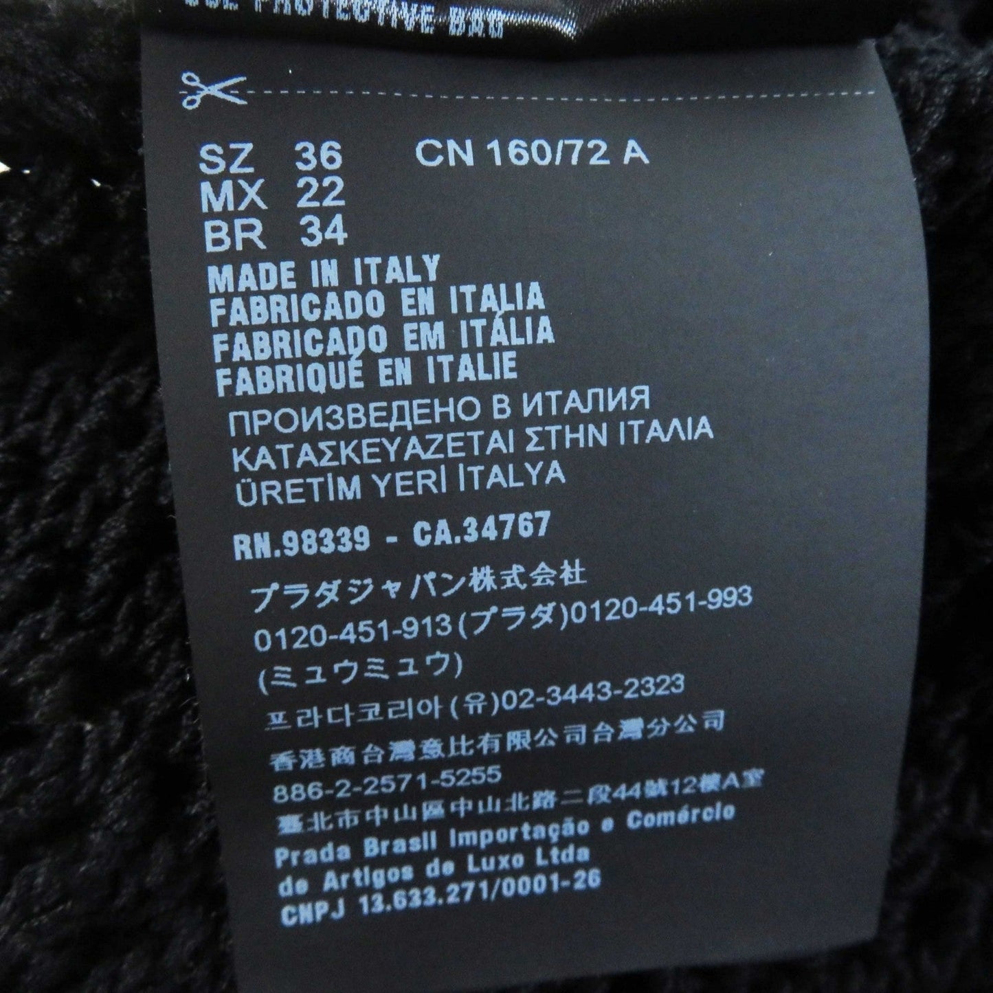 PRADA Tank top P29980 cotton Black White 36