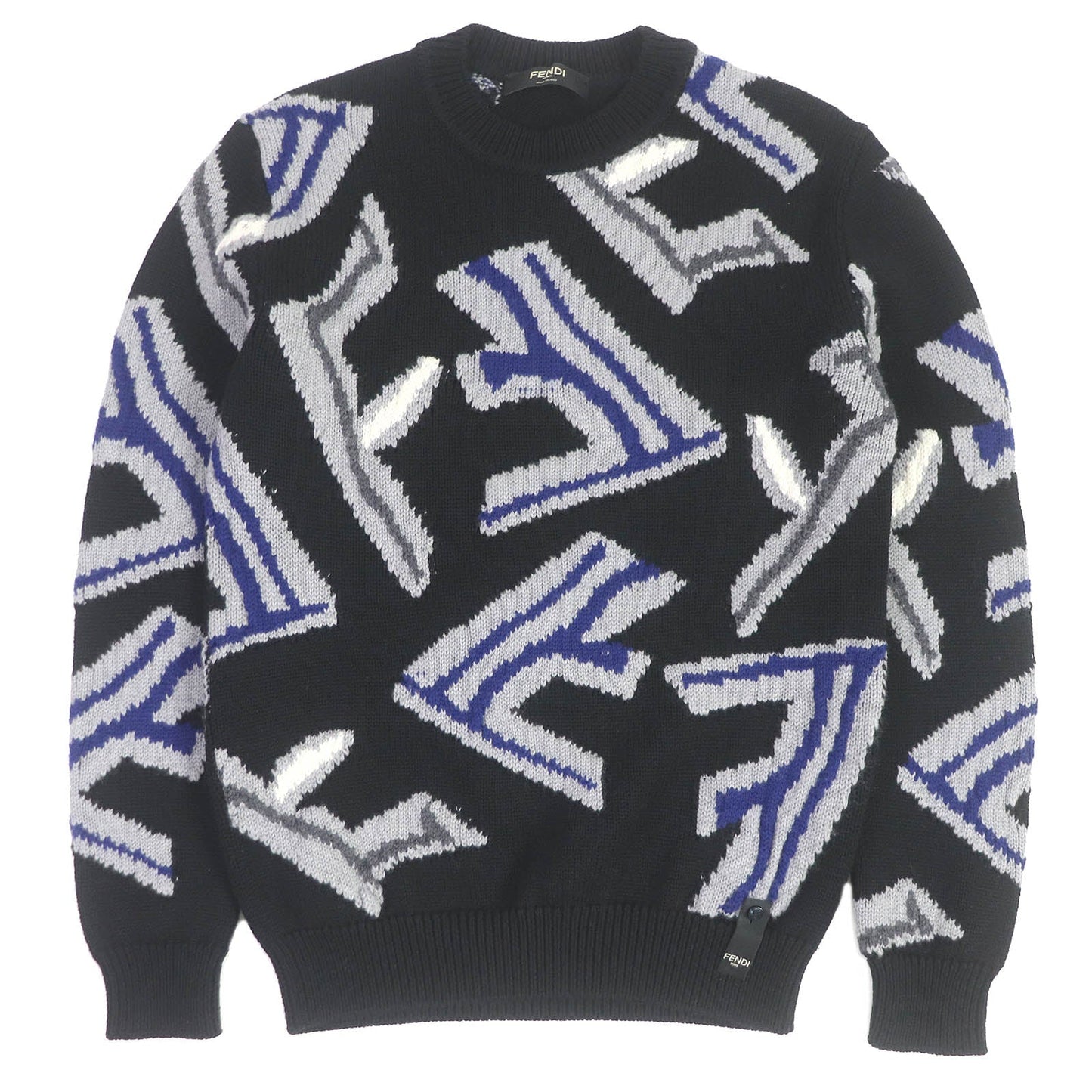 FENDI sweater FZX013 Virgin wool black 44