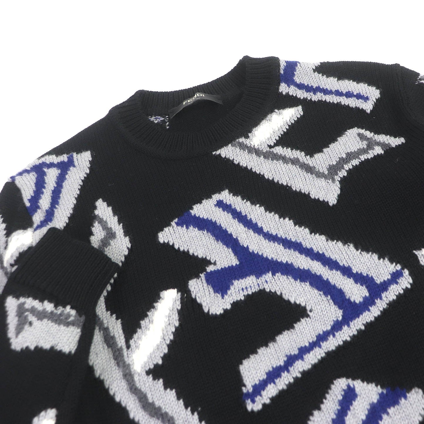 FENDI sweater FZX013 Virgin wool black 44
