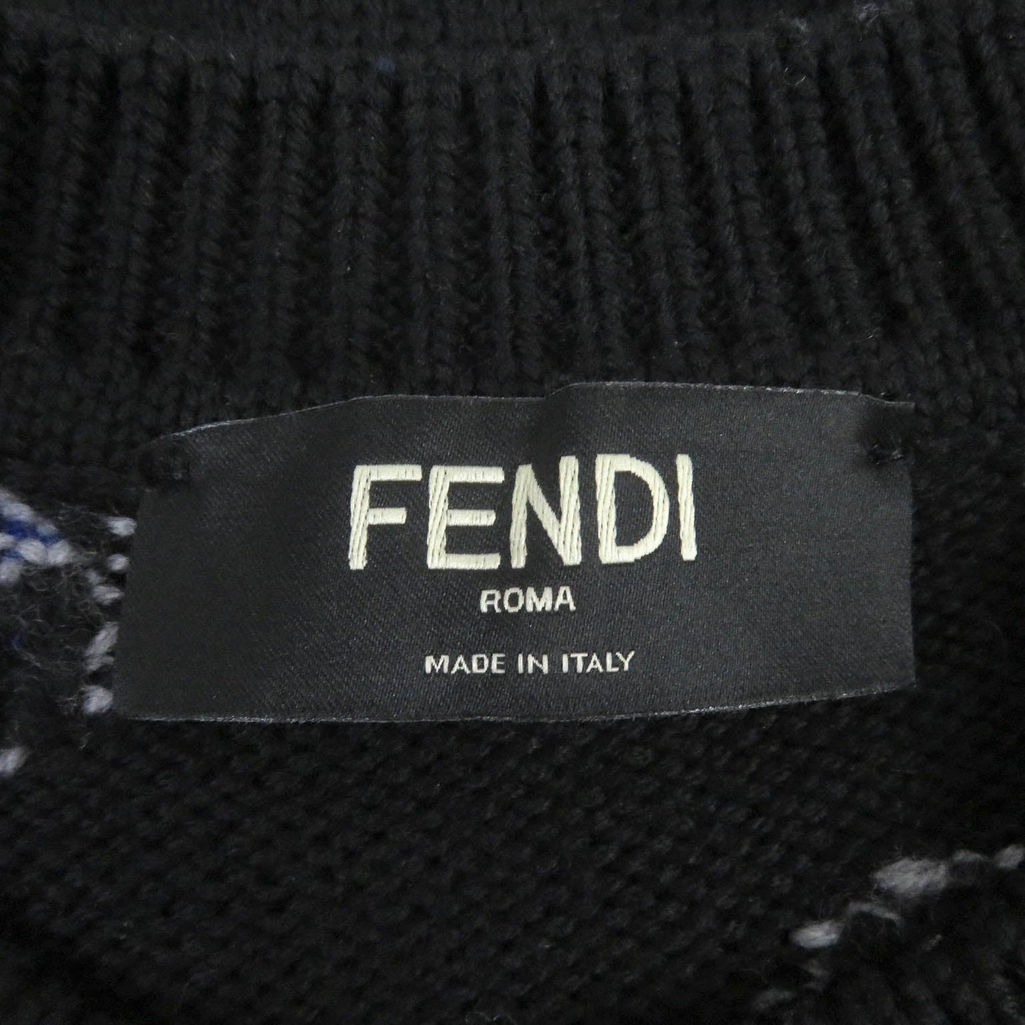 FENDI sweater FZX013 Virgin wool black 44