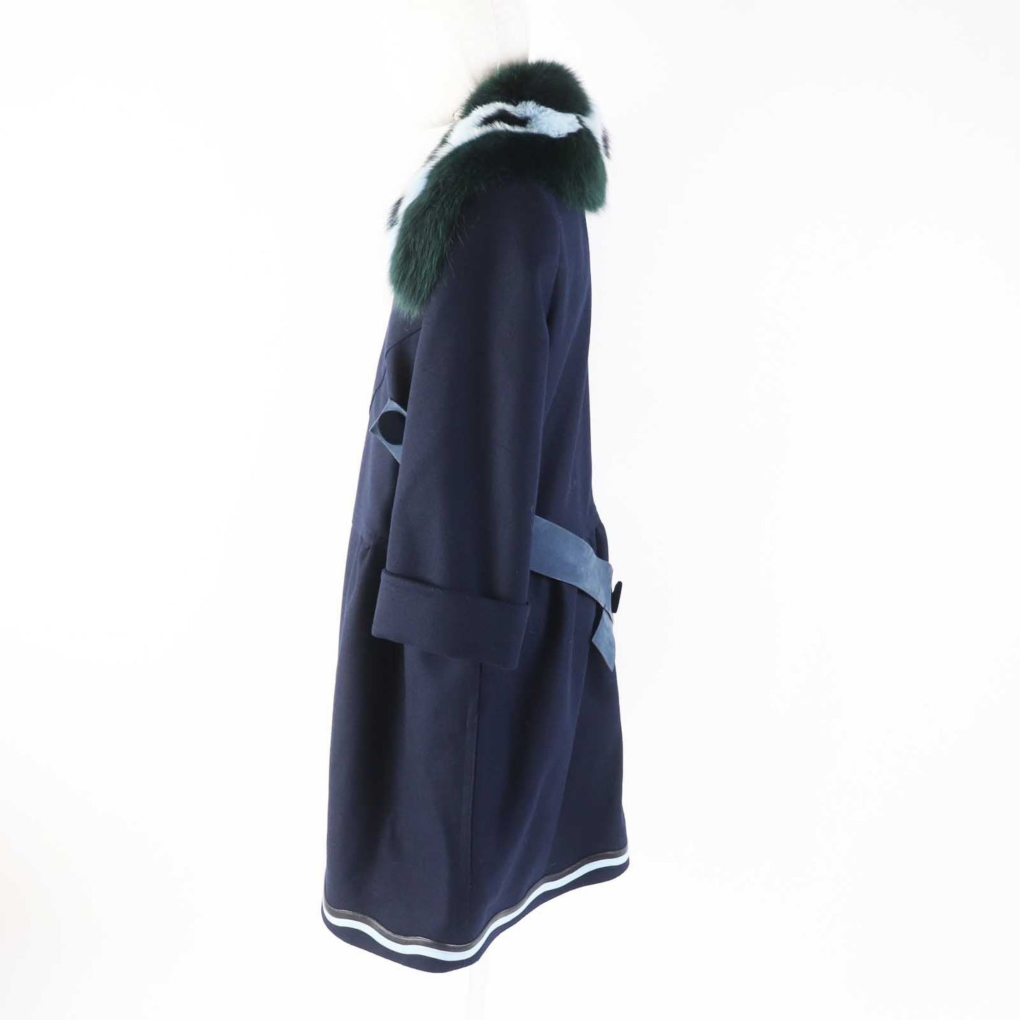 FENDI coat FF8246 wool Navy 42