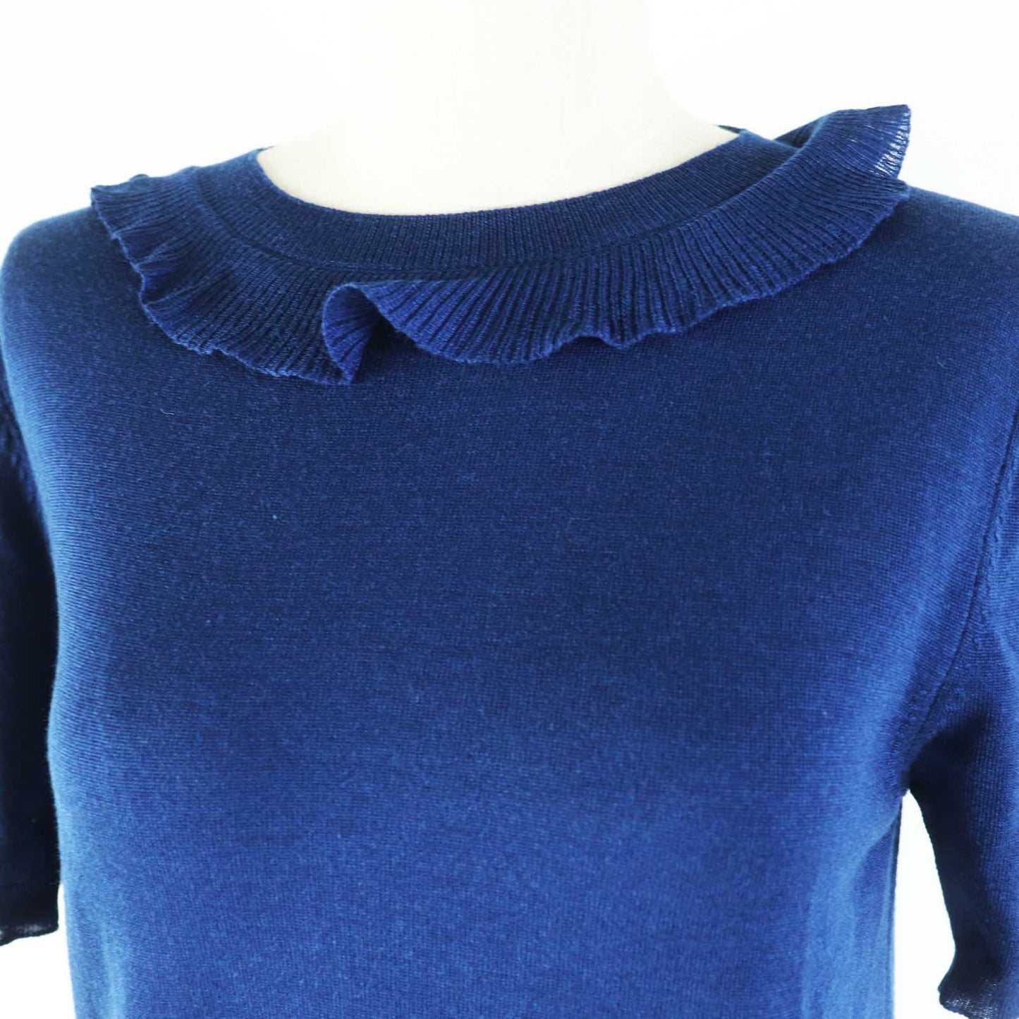 PRADA Short sleeve knit P24I0F wool blue 40
