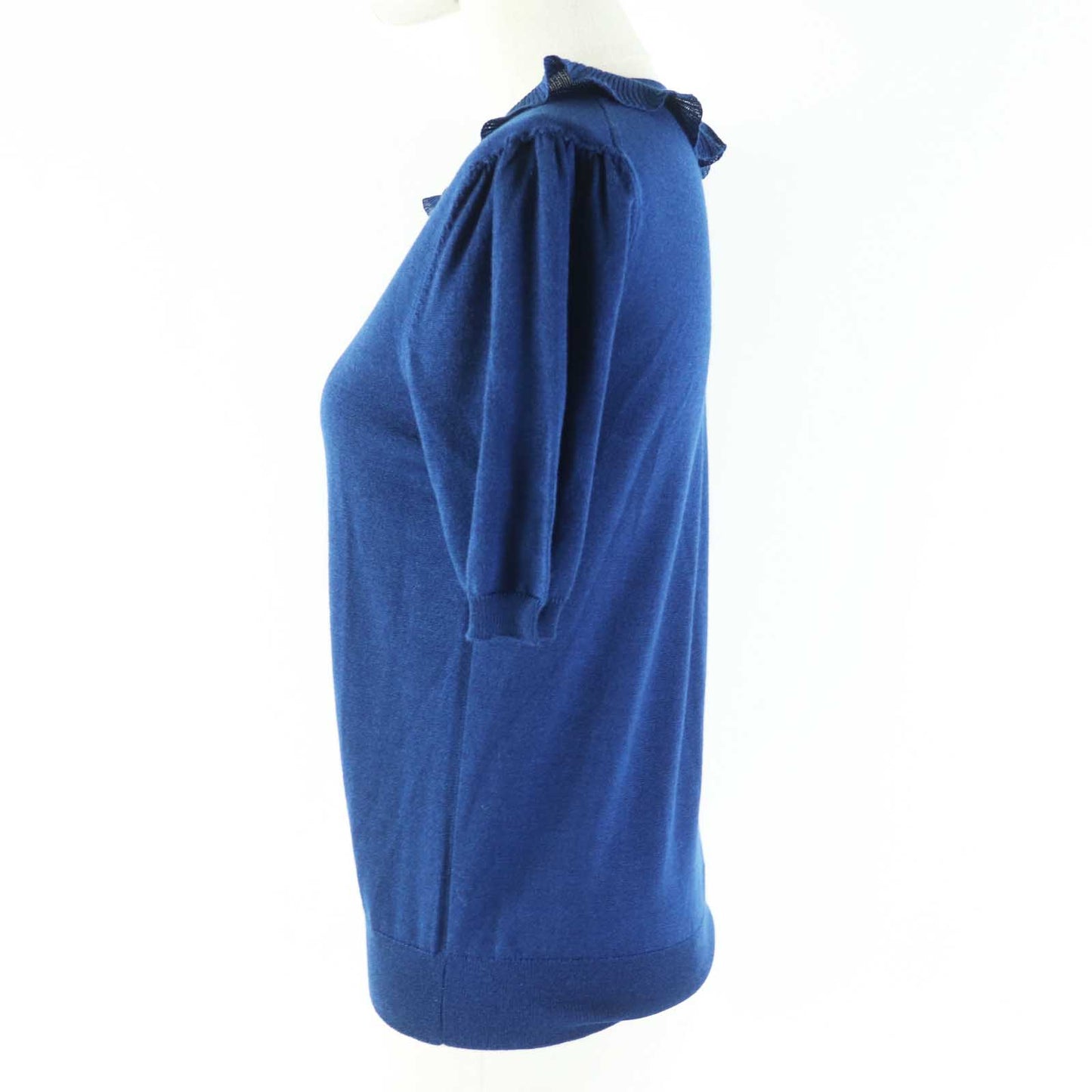 PRADA Short sleeve knit P24I0F wool blue 40