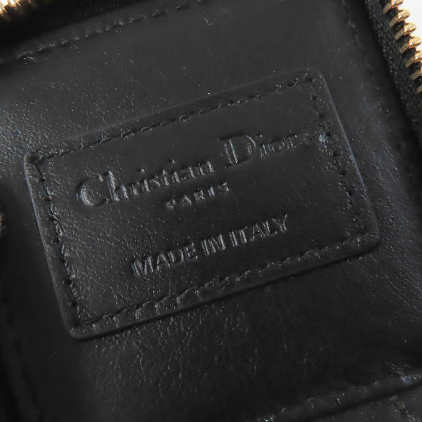 Christian Dior Pouch S0976OVRB Patent leather black LADY DIOR