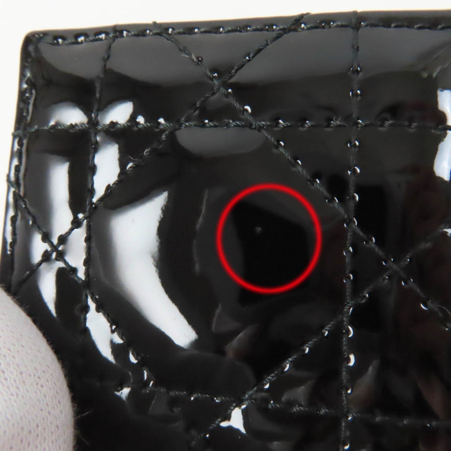 Christian Dior Pouch S0976OVRB Patent leather black LADY DIOR