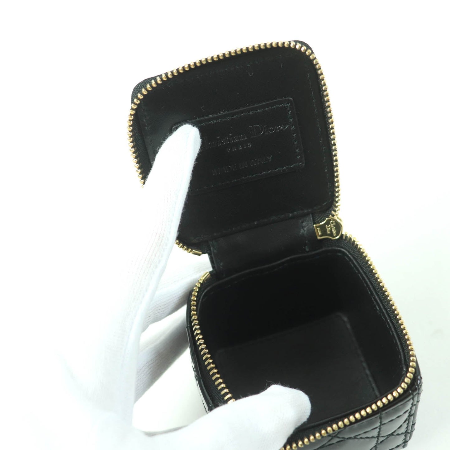 Christian Dior Pouch S0976OVRB Patent leather black LADY DIOR