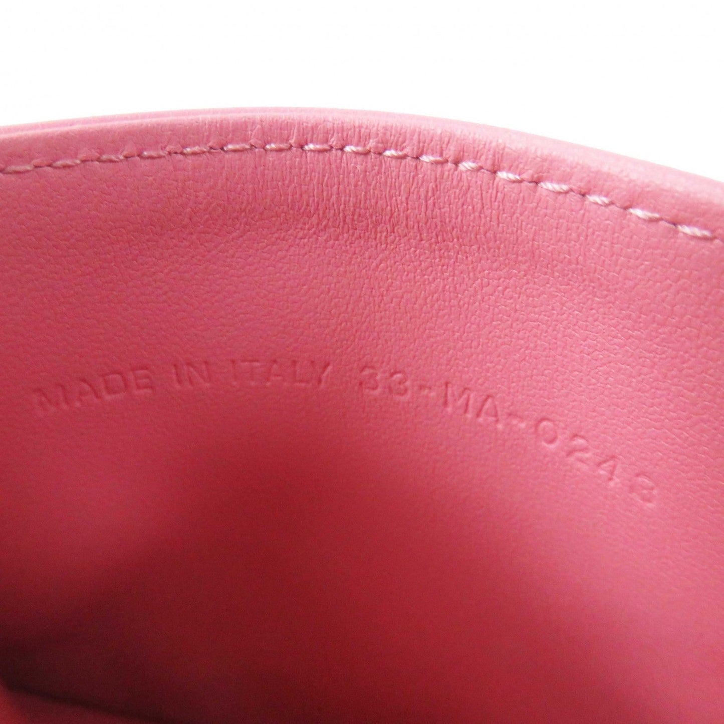 Christian Dior Card Case S09740NMJ leather pink Lady Dior Freesia
