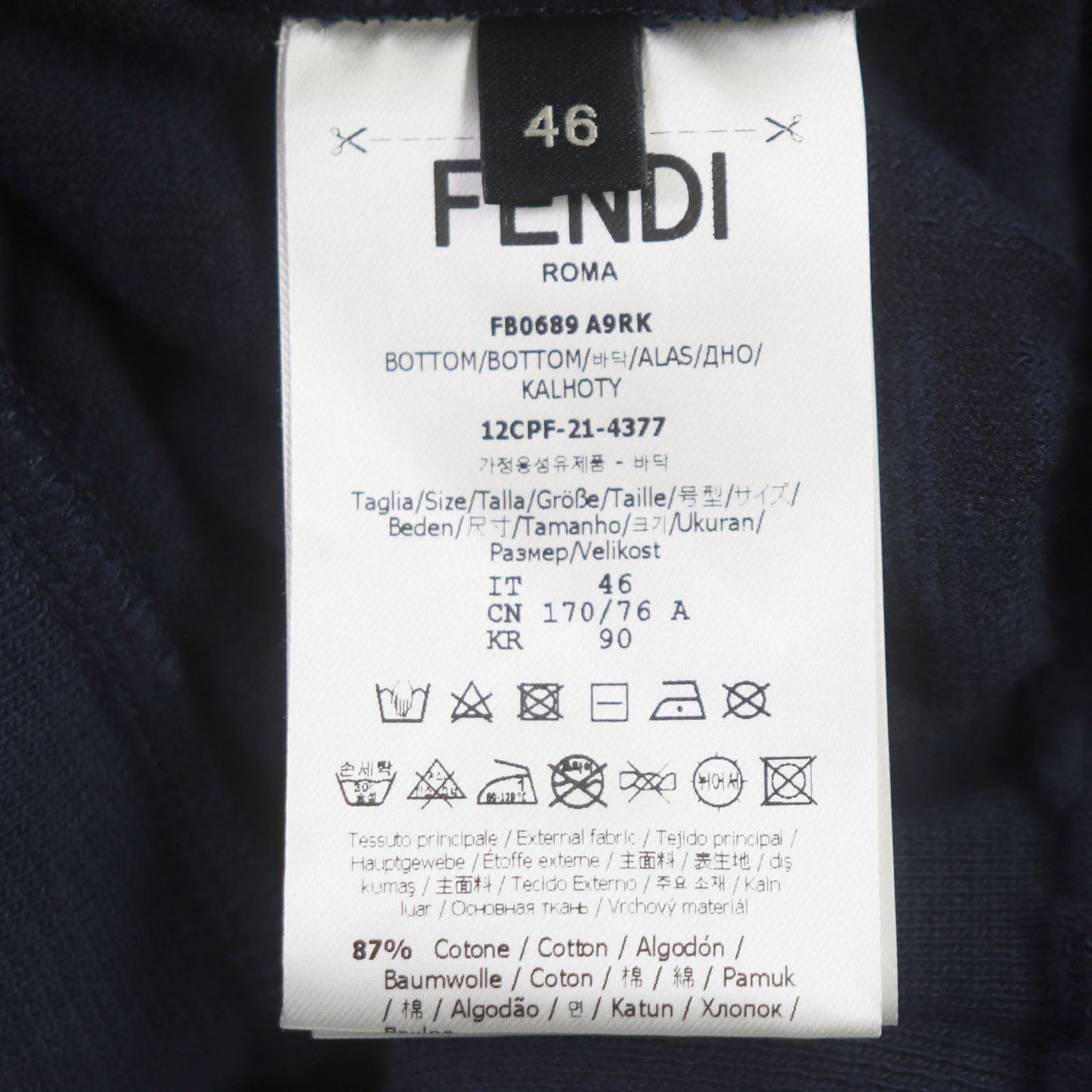 FENDI Shorts FB0689 cotton Navy 46