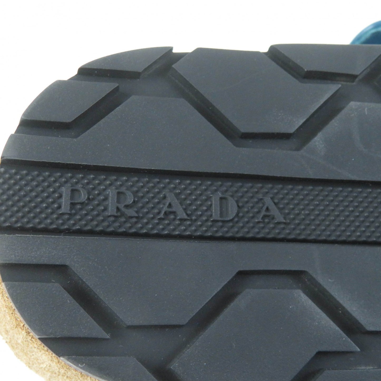 PRADA Sandals 1Y392I Velour, Polyurethane blue Thong sandals 36 1/2