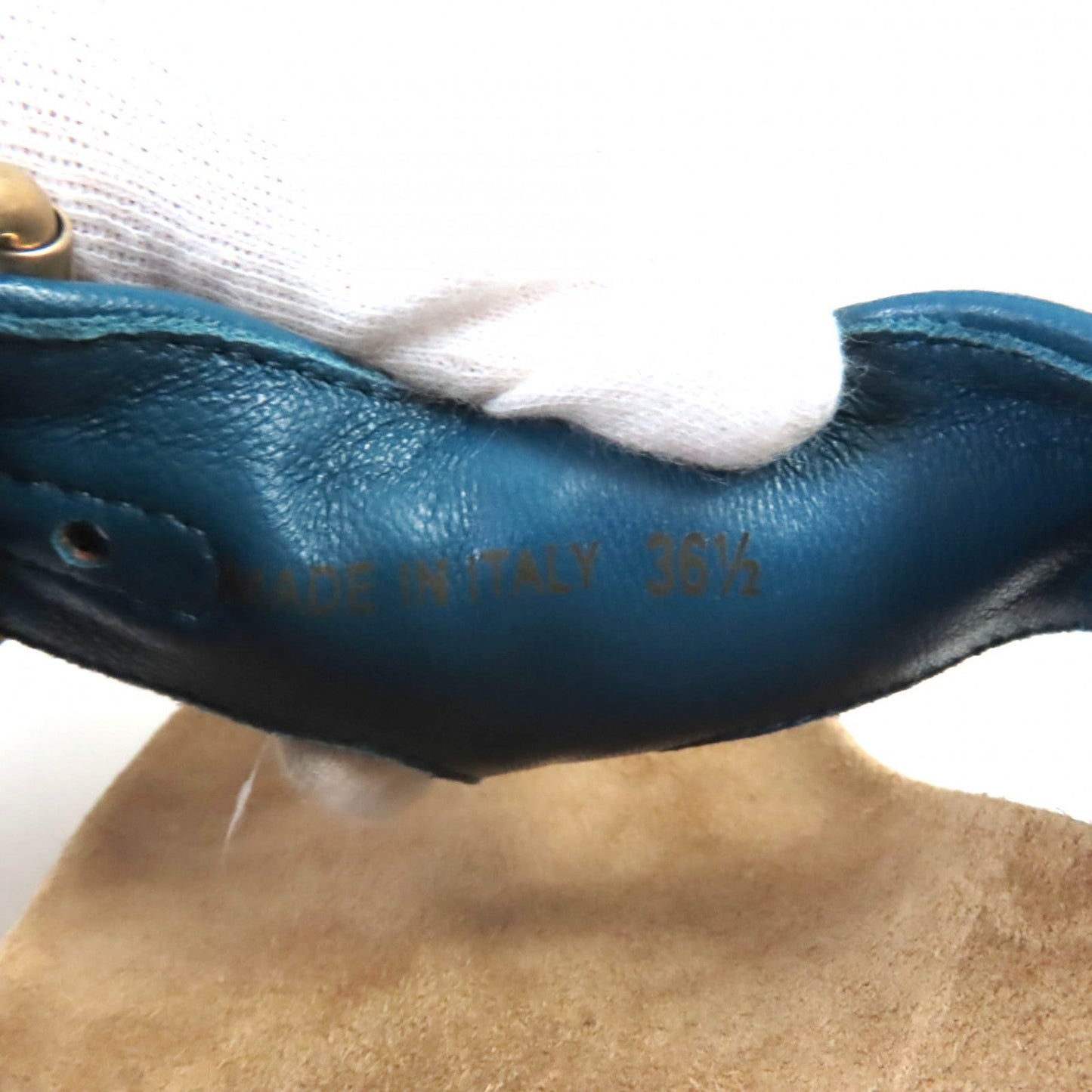 PRADA Sandals 1Y392I Velour, Polyurethane blue Thong sandals 36 1/2