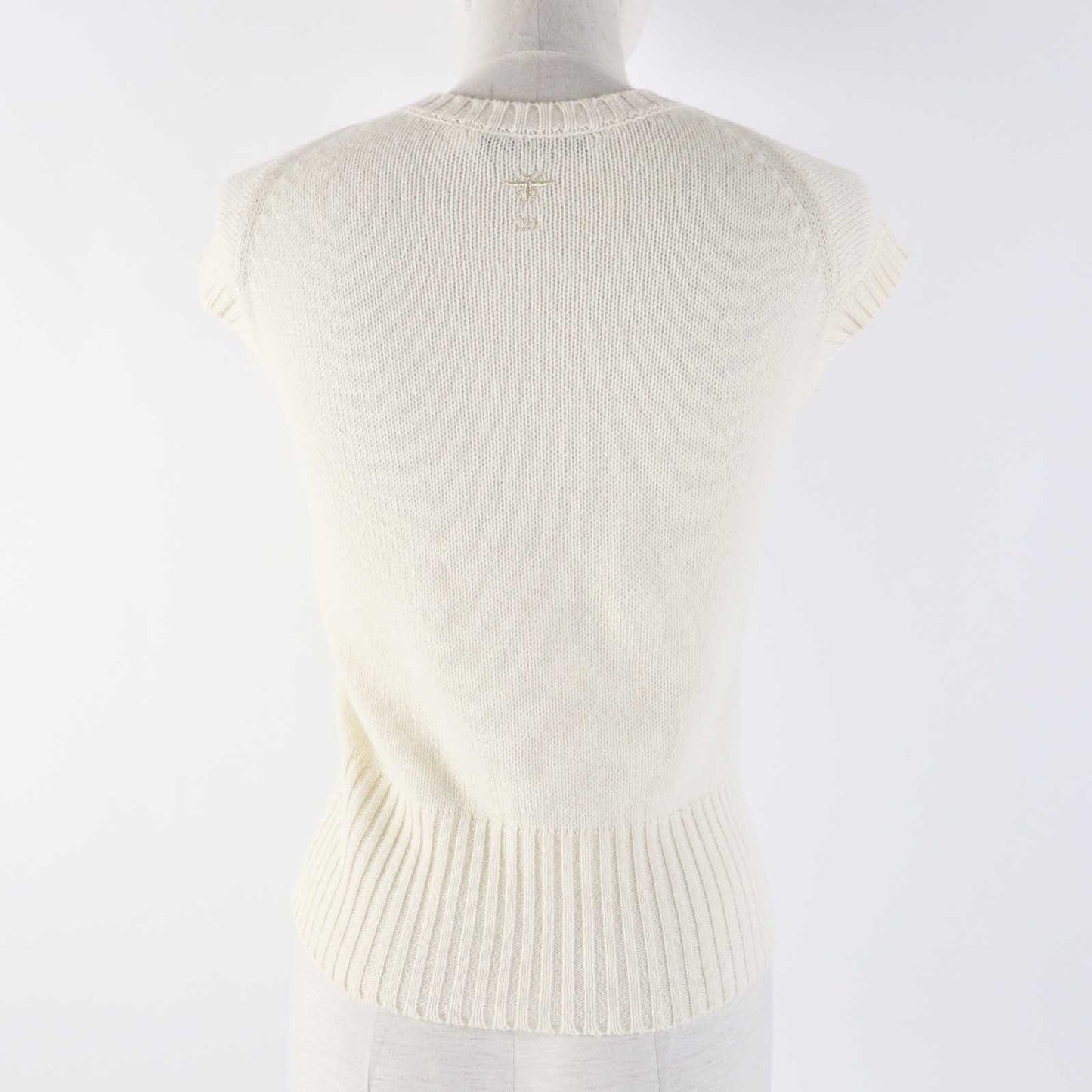 Christian Dior knit 214S12AM001 cashmere Ivory Gold 38