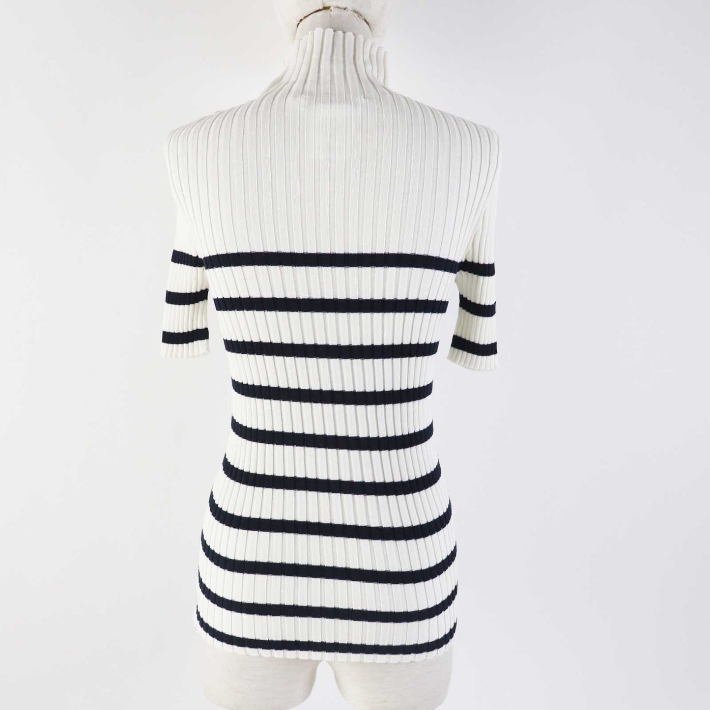 Christian Dior Short sleeve knit 114S48AM725 cotton White black 38