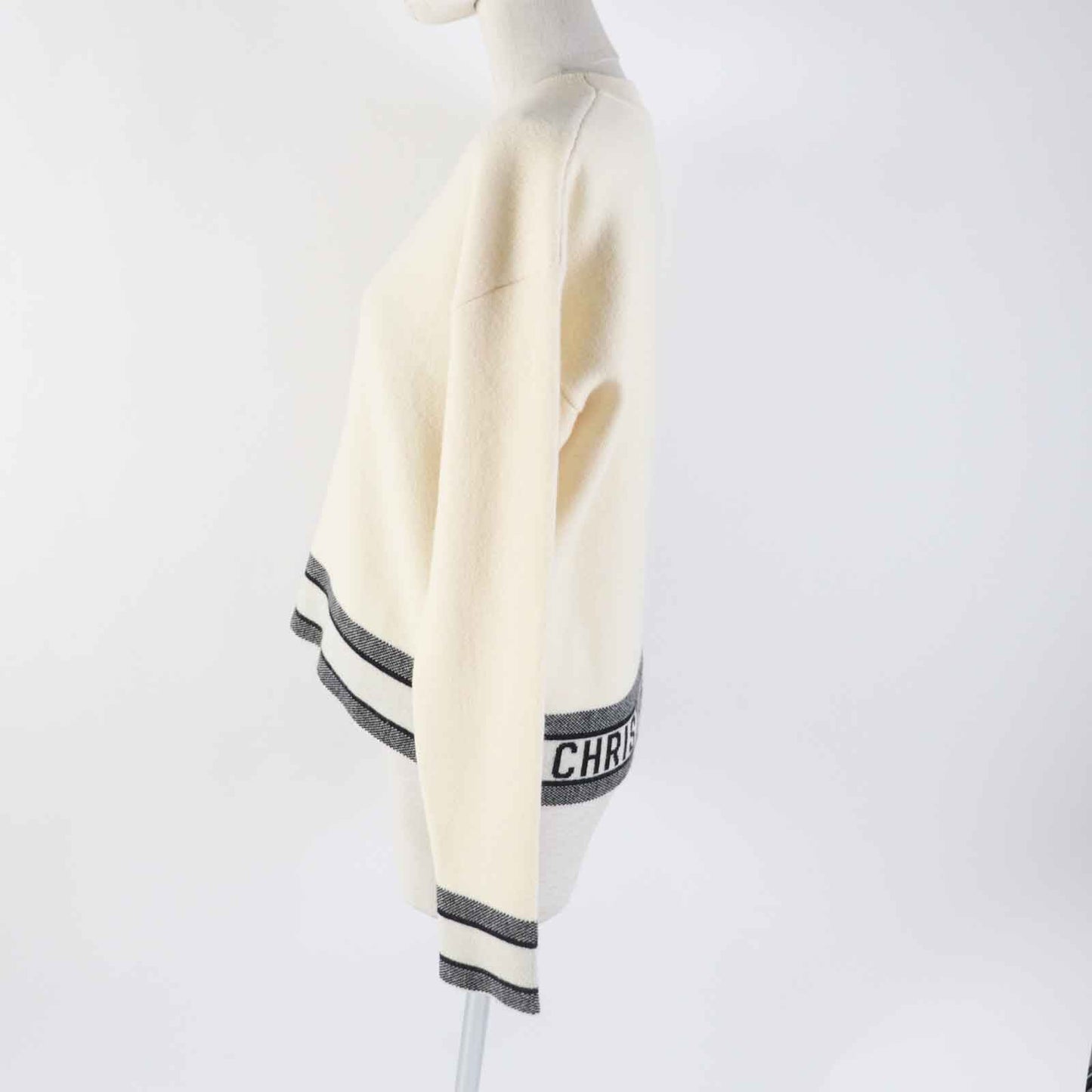 Christian Dior knit 014S55AM042 cashmere Ivory black 38