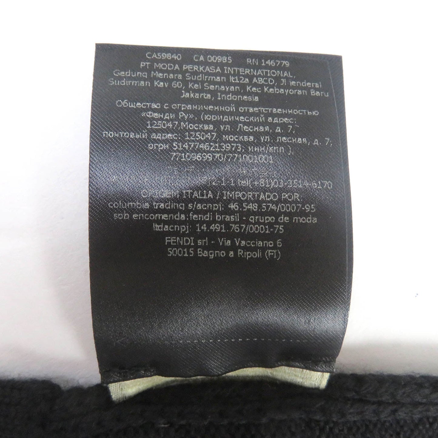 FENDI Scarf FXS124 wool black