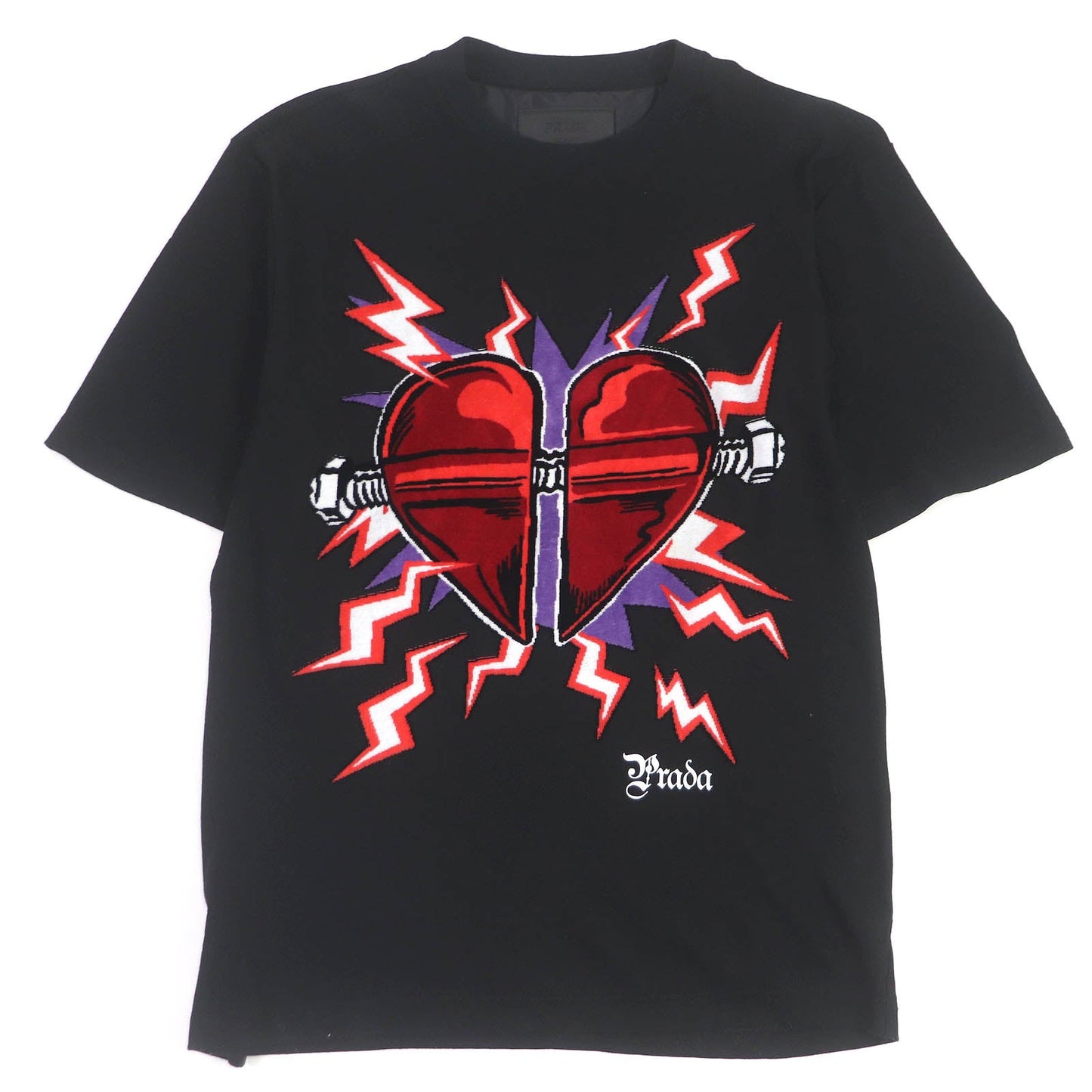 PRADA Short sleeve T-shirt UJN317 cotton black S