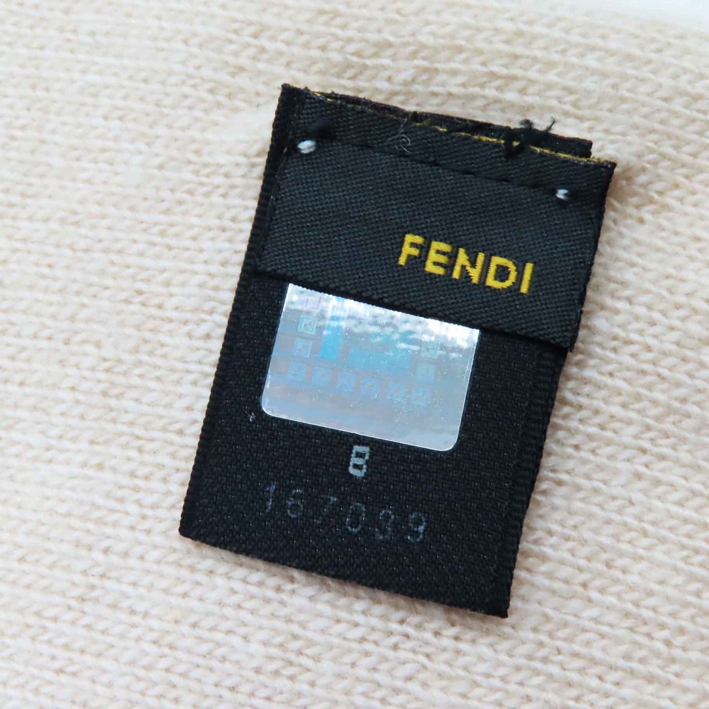 FENDI Scarf wool Ivory beige