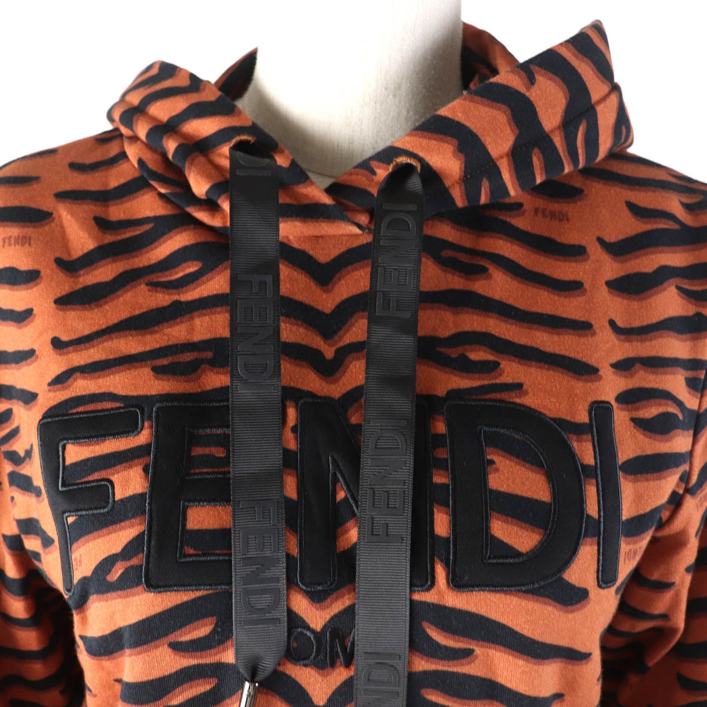 FENDI Hoodie FS7516 cotton Brown black XS