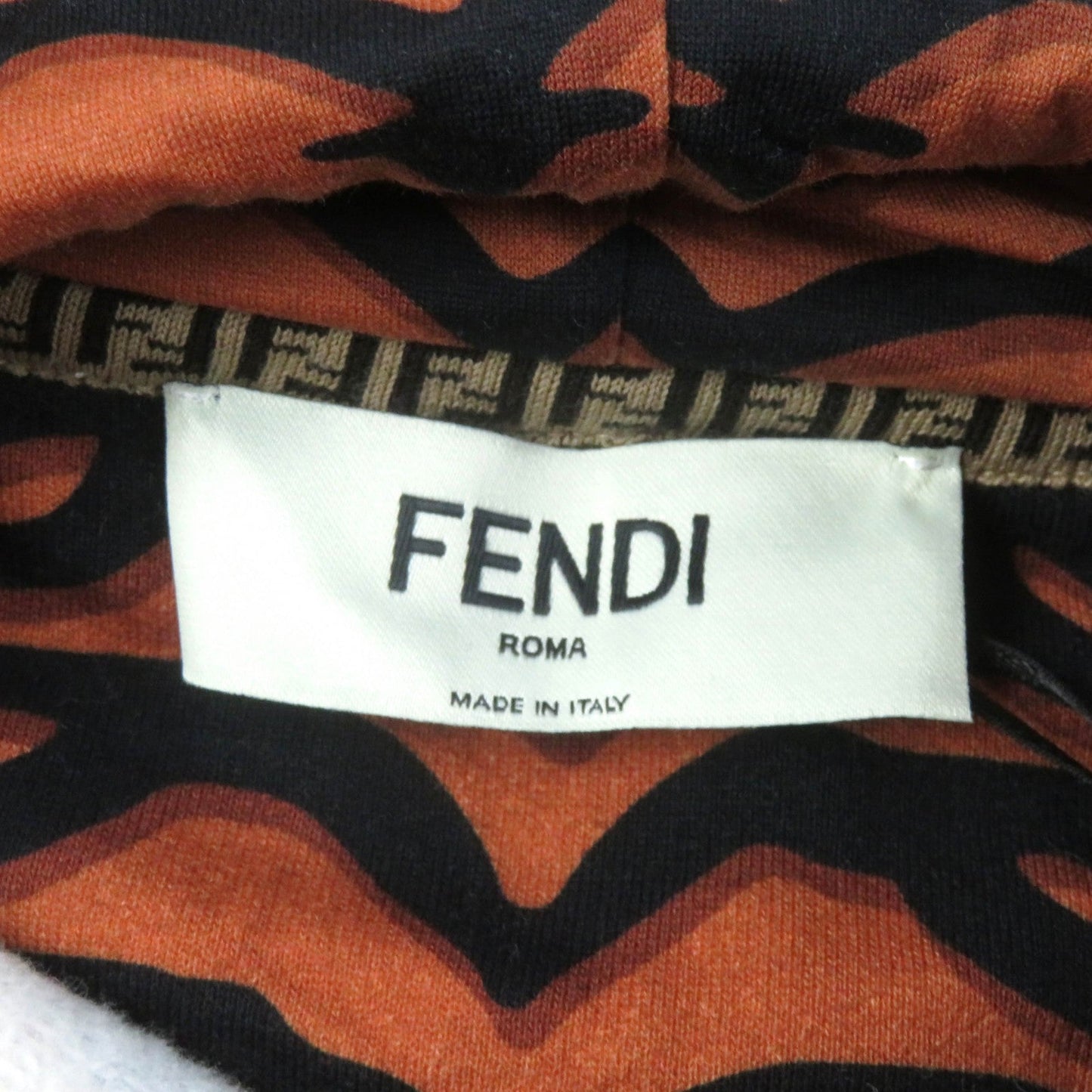 FENDI Hoodie FS7516 cotton Brown black XS