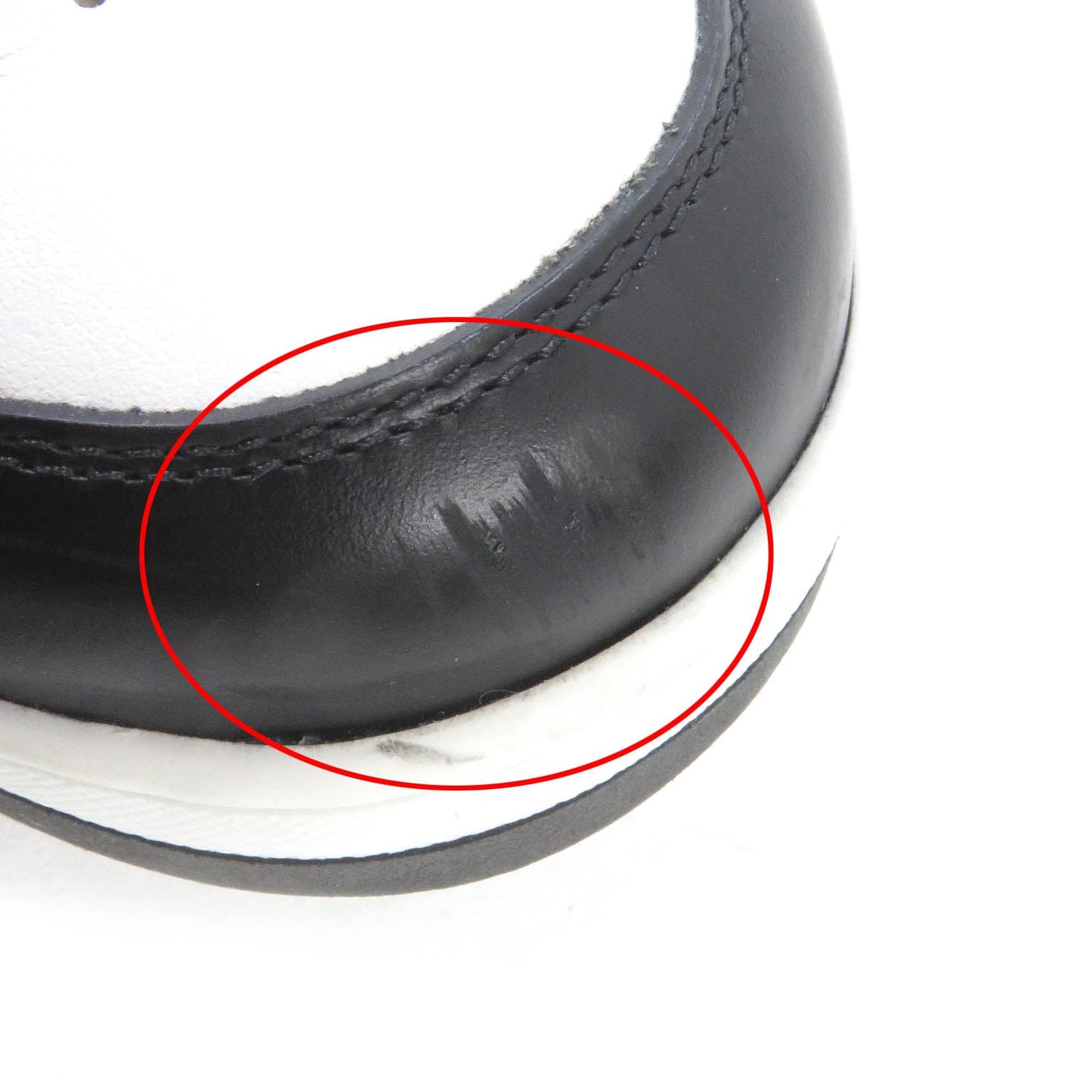 PRADA High cut sneakers 2TE182 leather White black 10