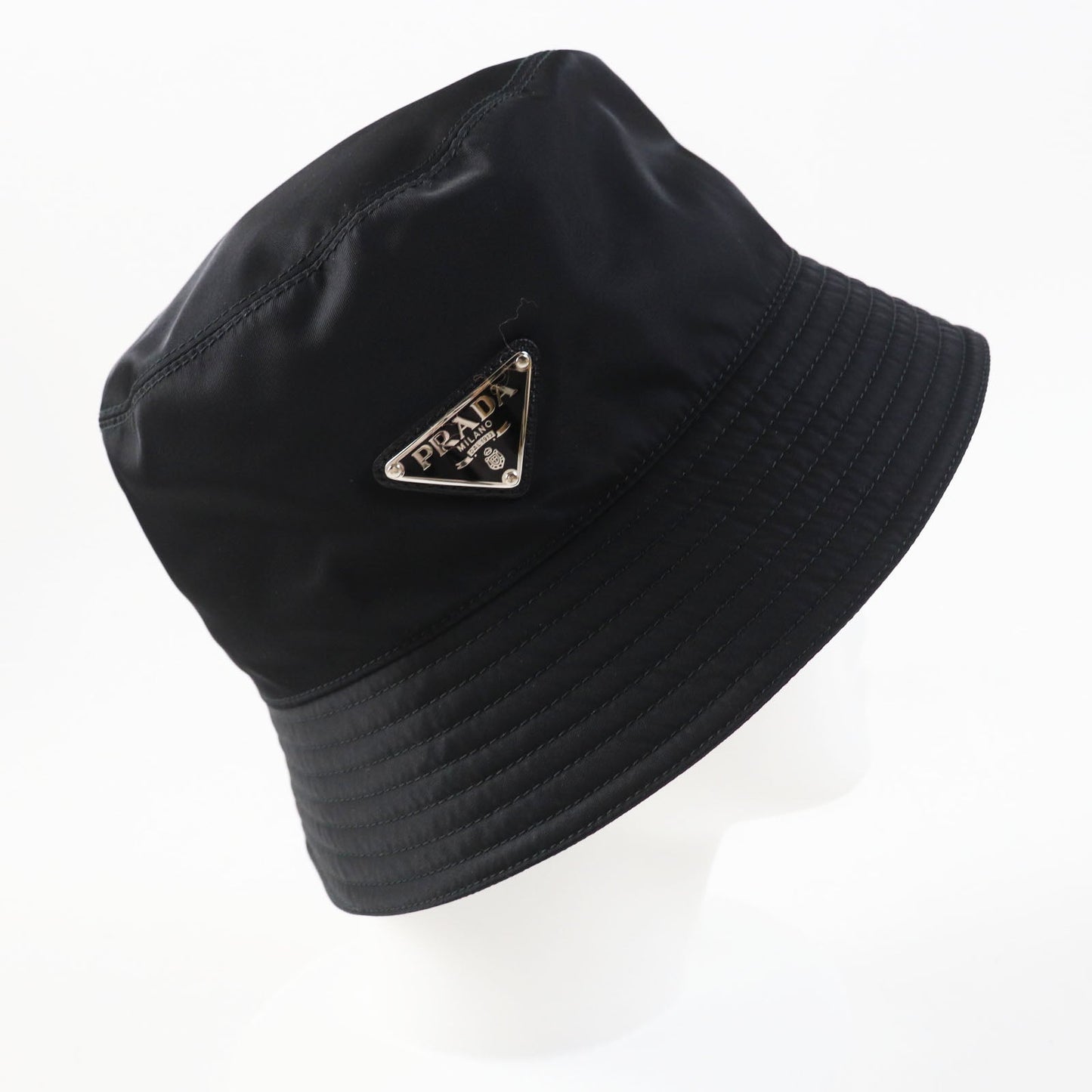 PRADA hat 1HC137 recycled polyamide black RE-NYLON M